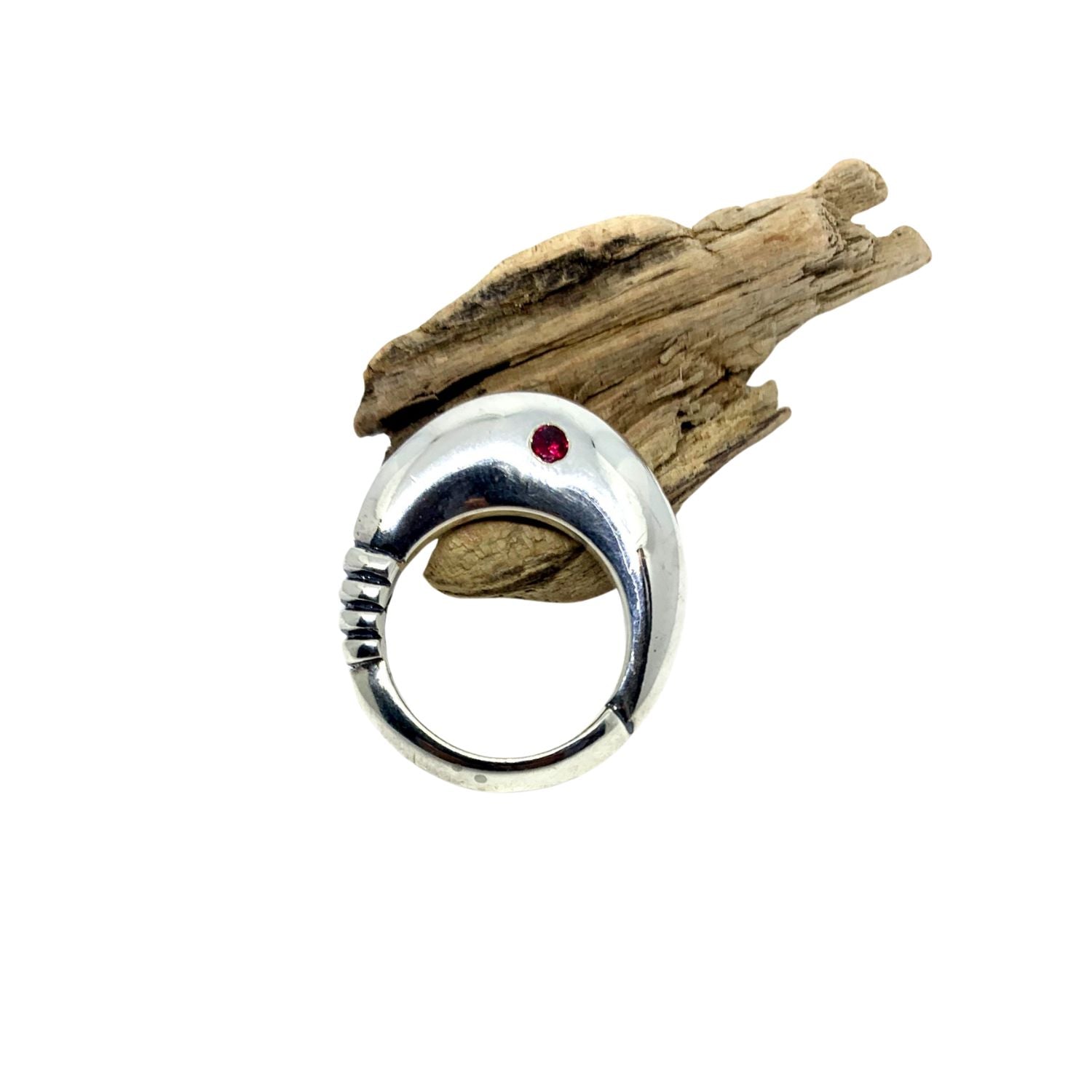 Fountain Ring | Sterling Silver 925 with Rubies or Cubic Zirconia - Tg-Jewellery By Tamara Gervasio