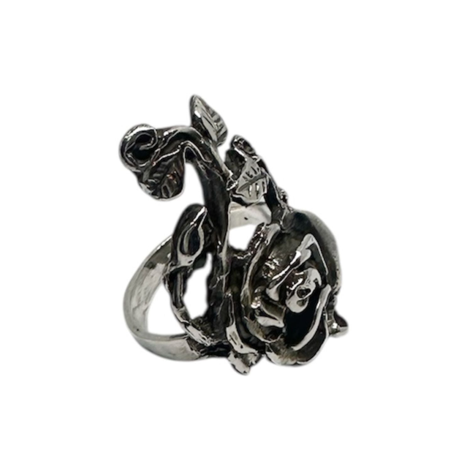 Rosa Gothic Ring – Handcrafted Sterling Silver Sculpture
