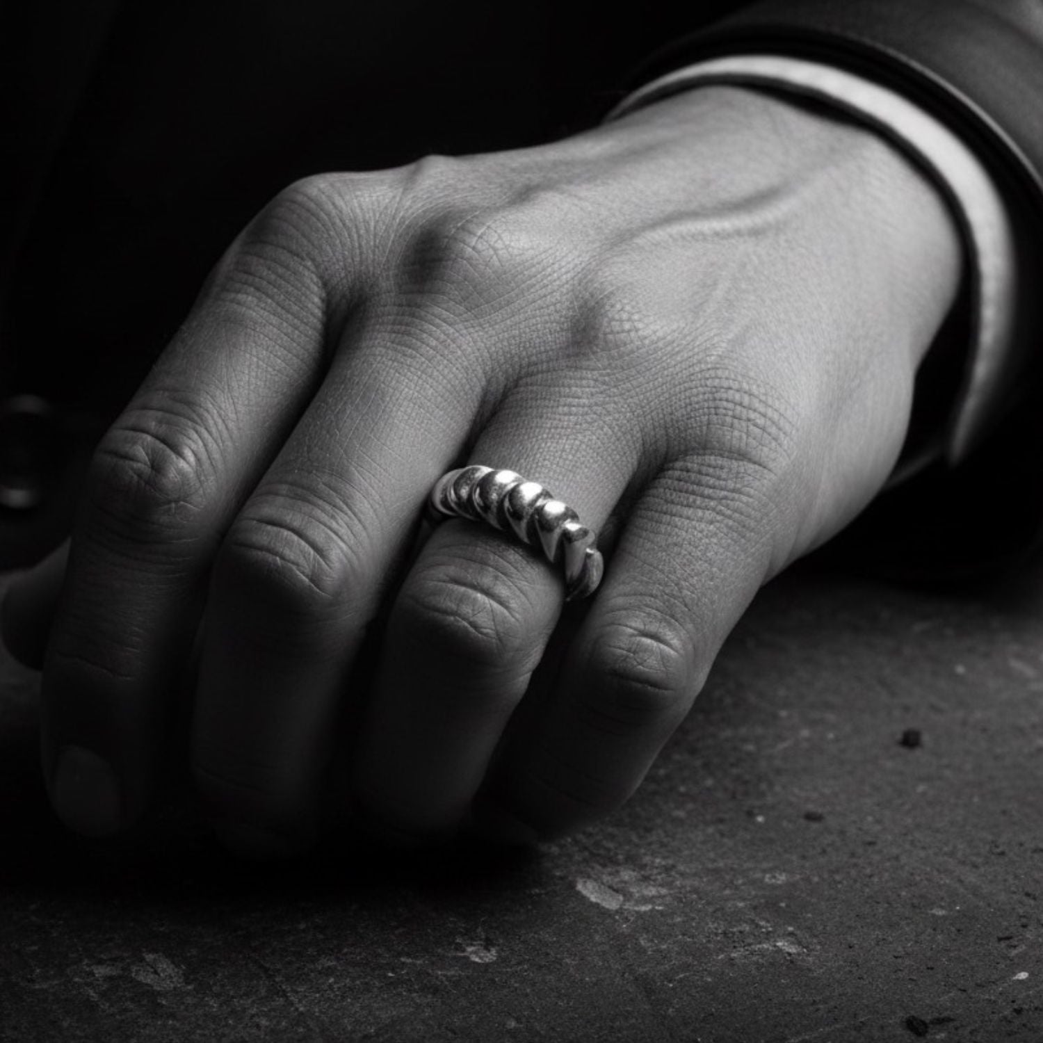Scorpion Ring Sterling Silver 925 worn by male model – Tg- Jewellery by Tamara Gervasio