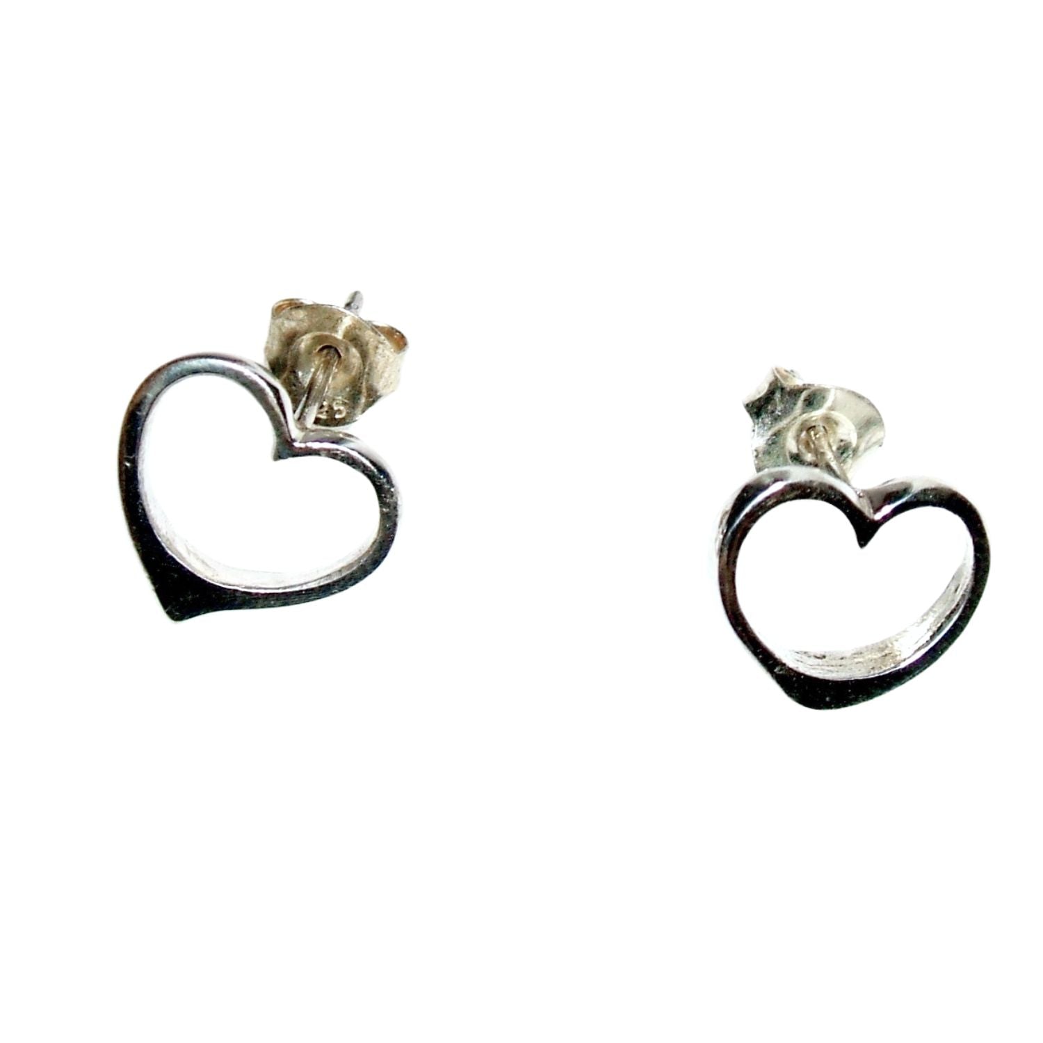 Heart Stud Earrings – Sterling Silver & Custom Gold Options - Tg-Jewellery By Tamara Gervasio