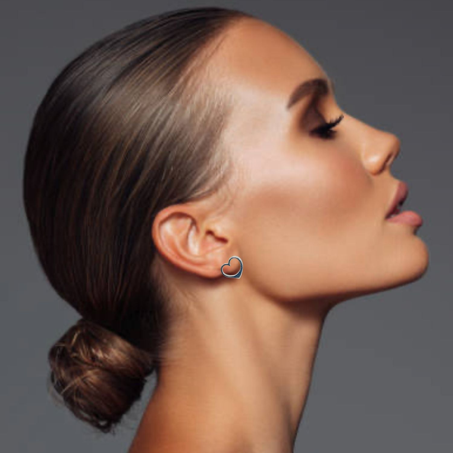 Heart Stud Earrings – Sterling Silver & Custom Gold Options - Tg-Jewellery By Tamara Gervasio