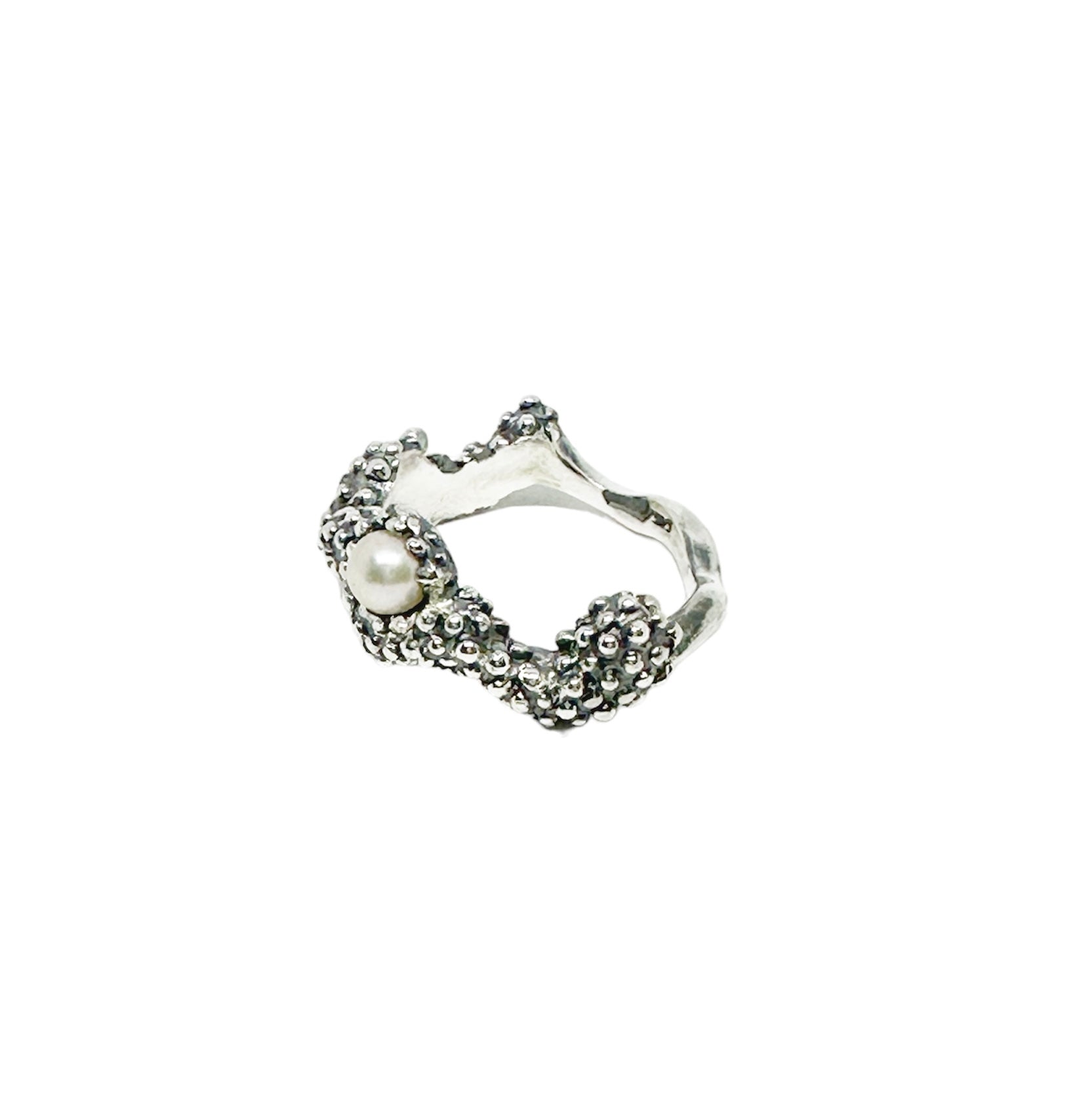 Sea Slug Ring – Sterling Silver & Freshwater Pearl - Tg-Jewellery By Tamara Gervasio