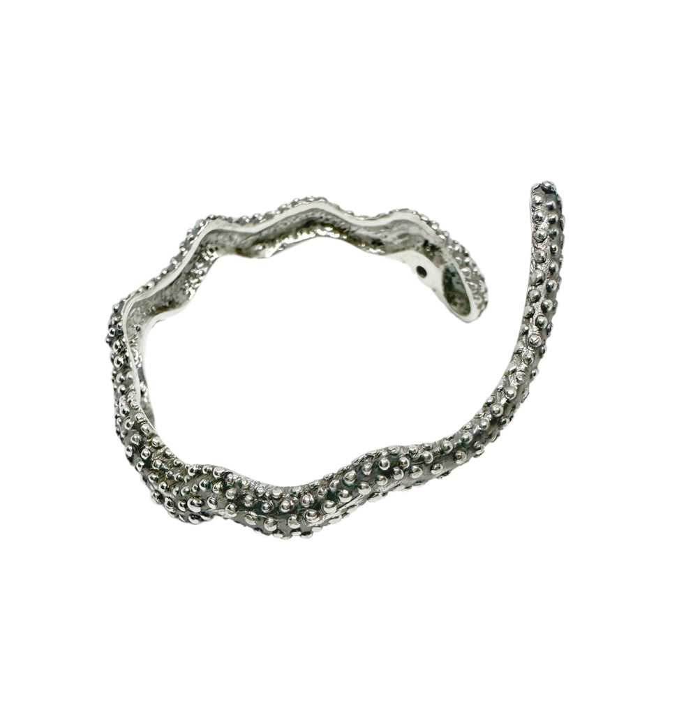Sea Slug Bangle – Sterling Silver 925 with Freshwater Pearl - Tg-Jewellery By Tamara Gervasio