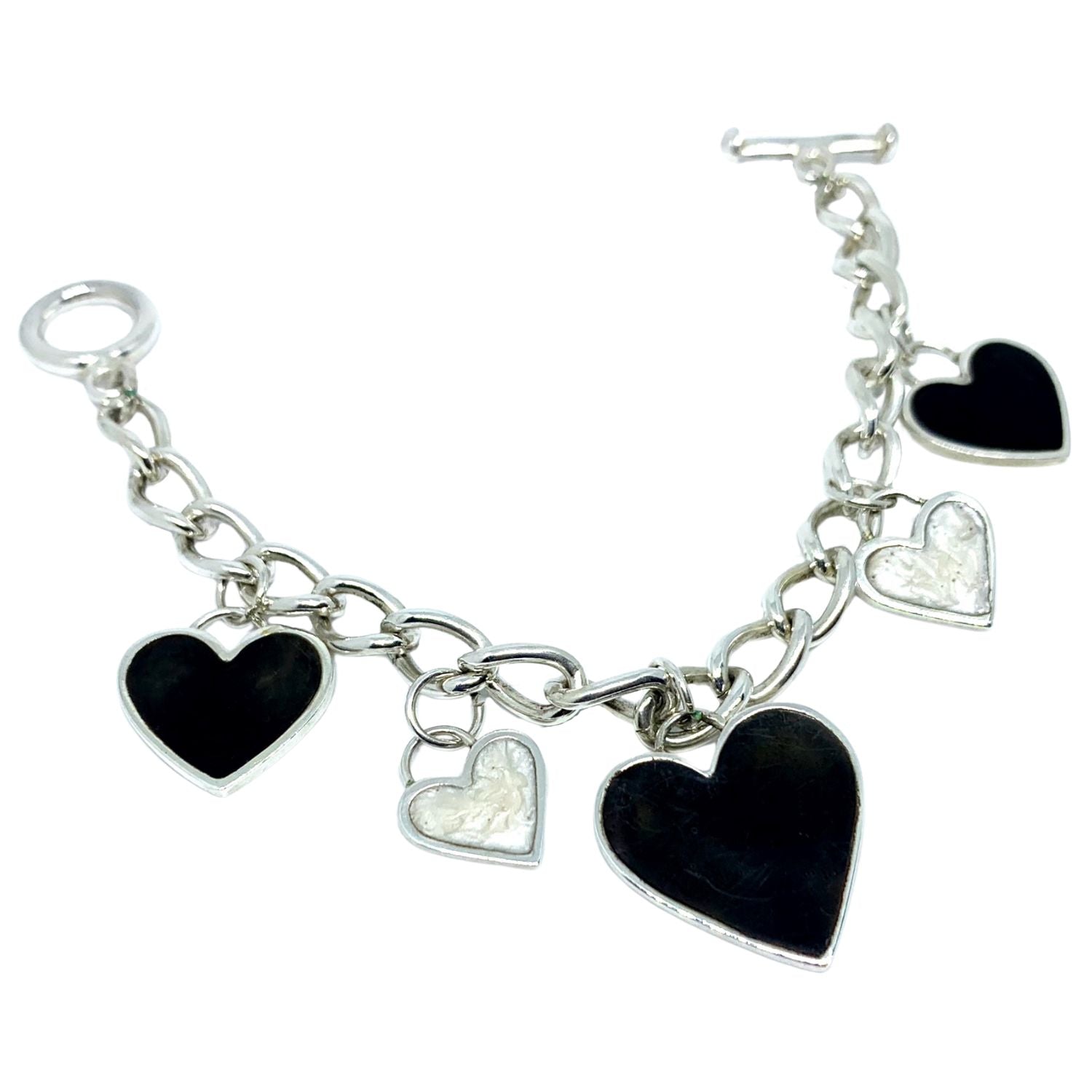 REGINA DI CUORI Heart Charm Bracelet – Sterling Silver - Tg-Jewellery By Tamara Gervasio