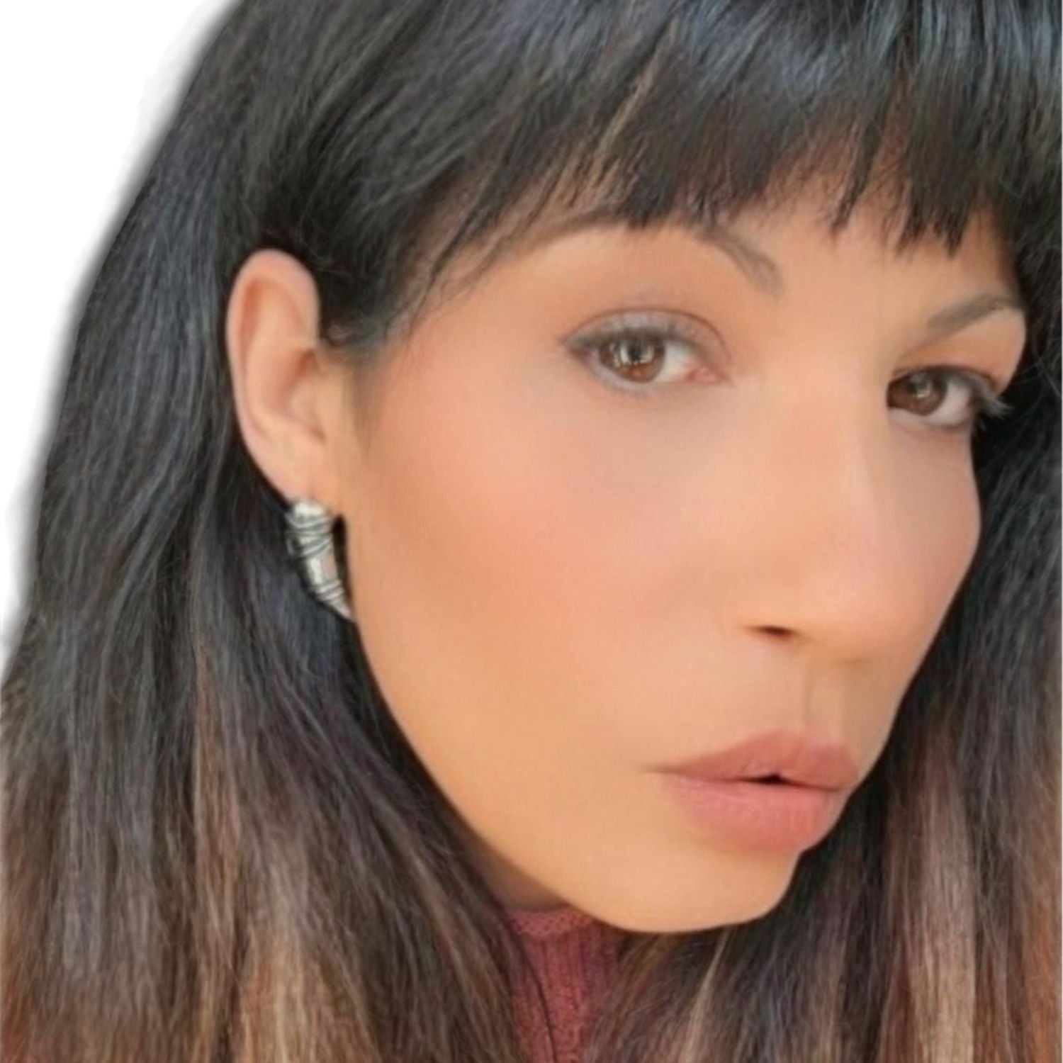 Eyebrow Stud Earrings | Sterling Silver 925 - Tg-Jewellery By Tamara Gervasio