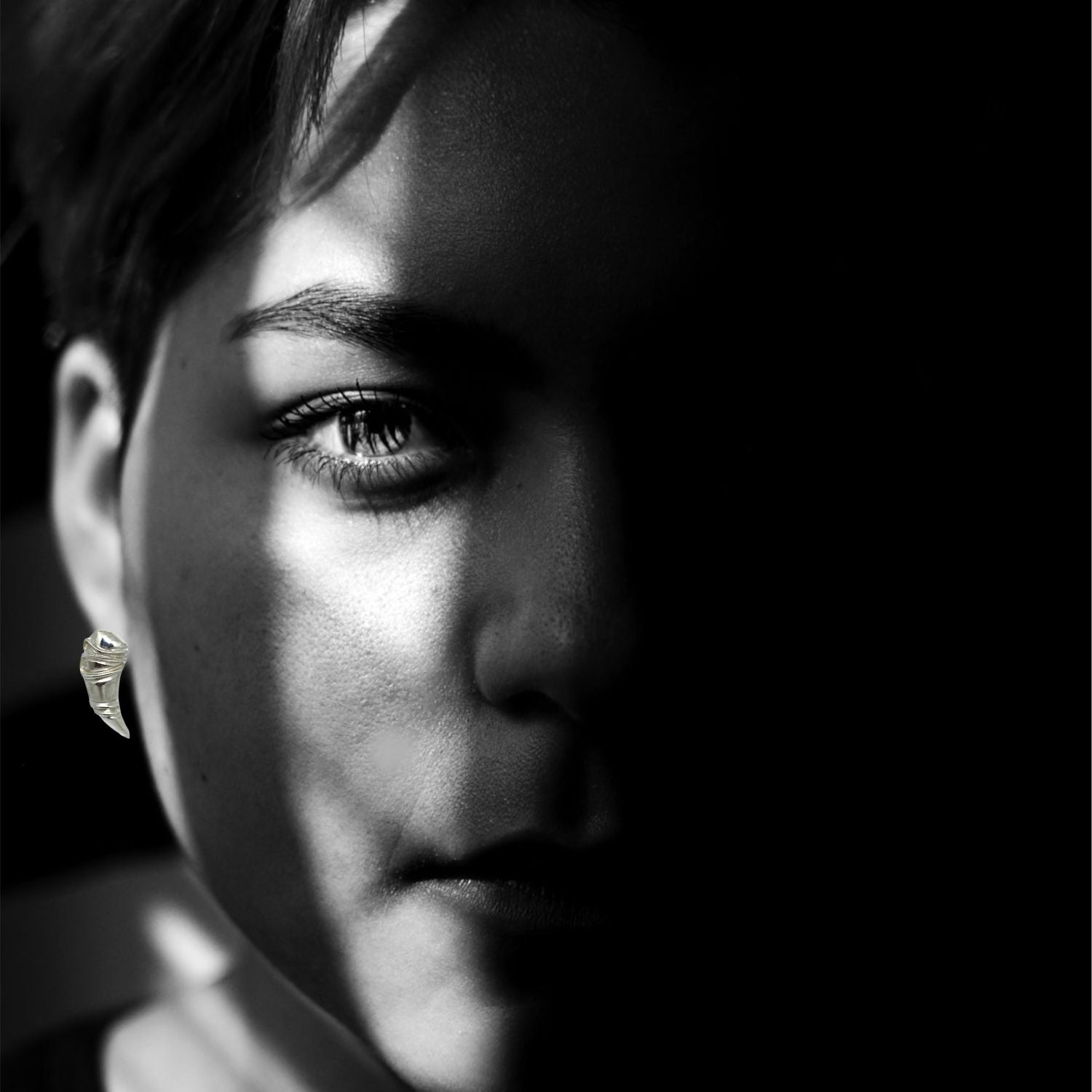 Eyebrow Stud Earrings | Sterling Silver 925 - Tg-Jewellery By Tamara Gervasio