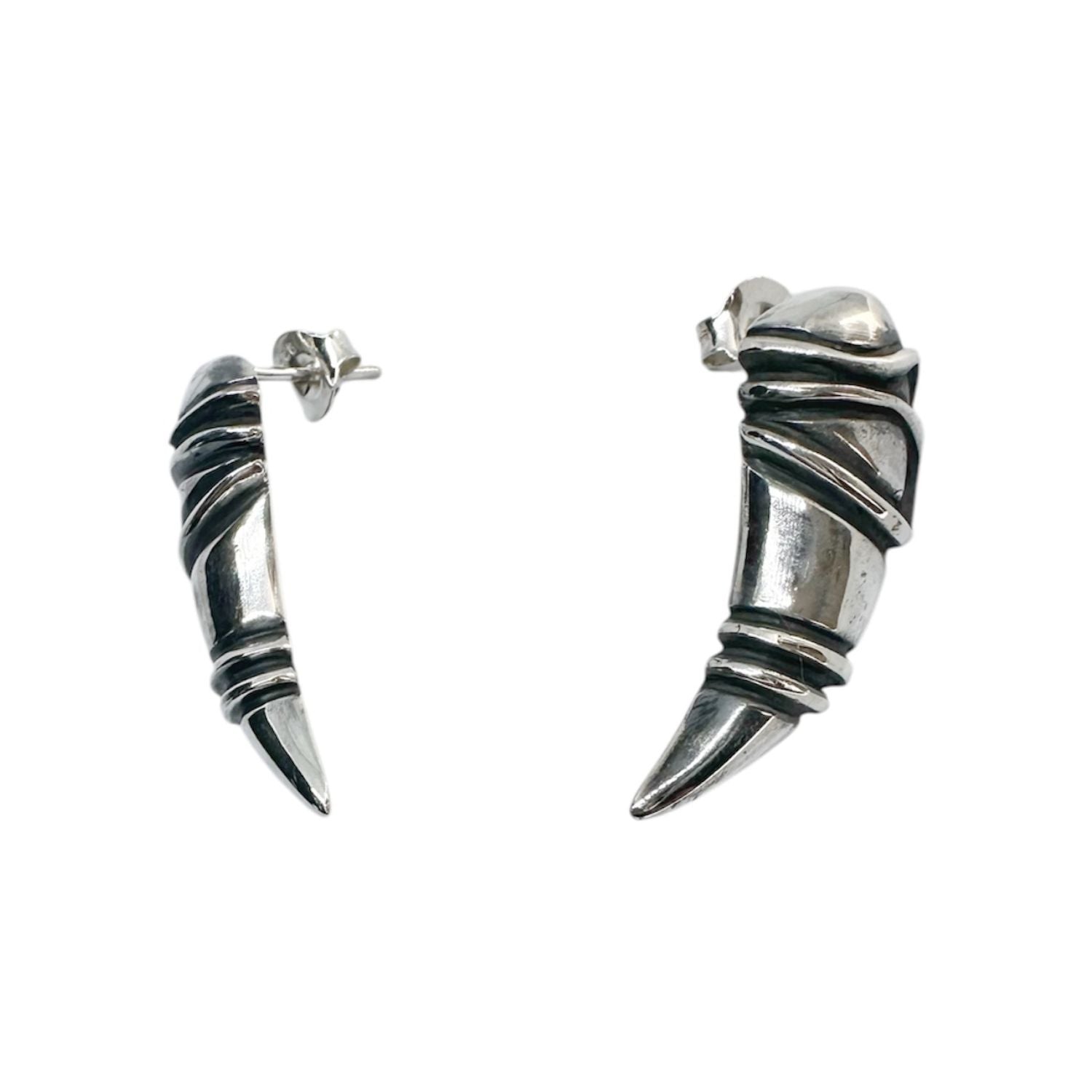 Eyebrow Stud Earrings | Sterling Silver 925 - Tg-Jewellery By Tamara Gervasio