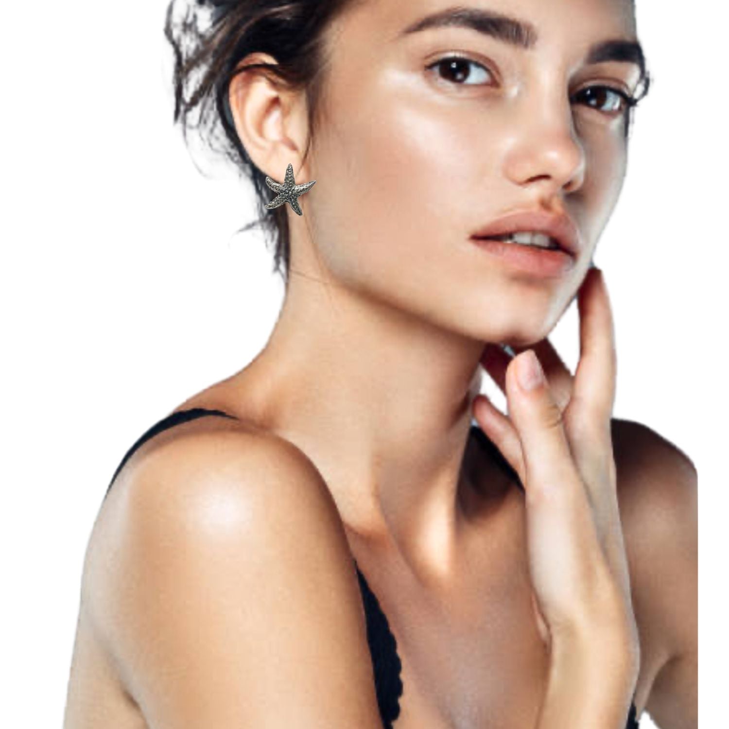 Starfish Stud Earrings – Sterling Silver 925 or Custom Gold - Tg-Jewellery By Tamara Gervasio