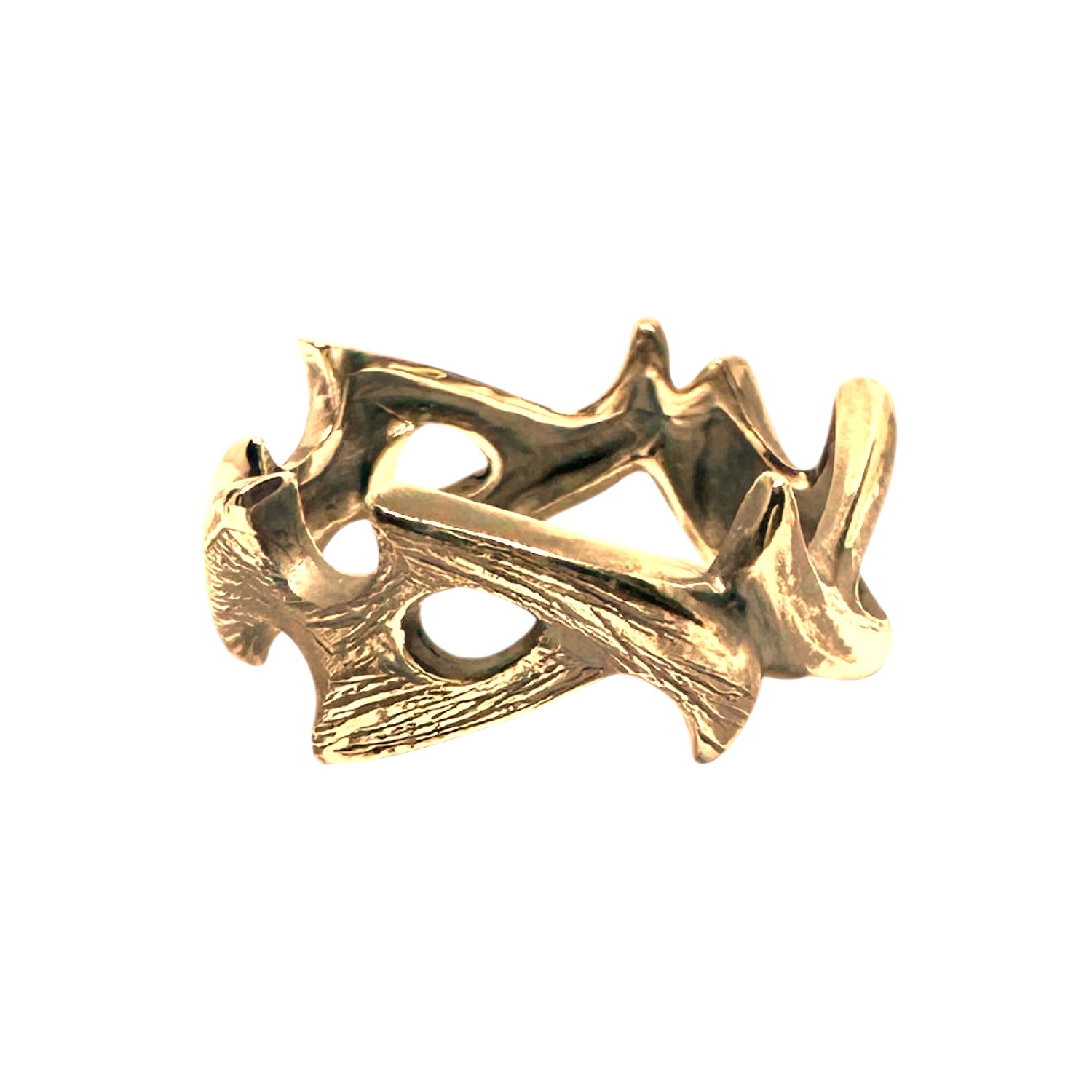 Men’s Spike Ring – Sterling Silver 925, Lost Wax Carving