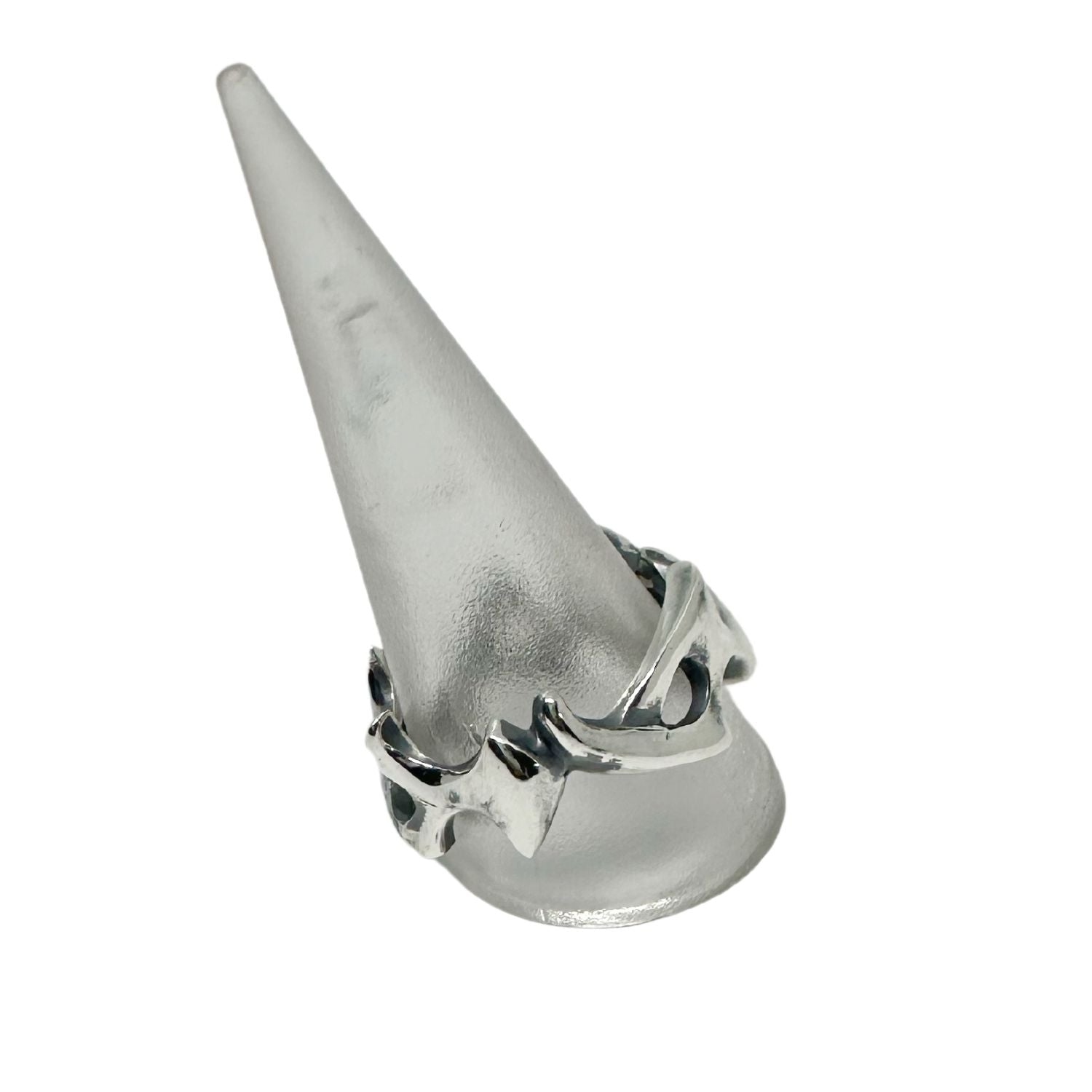 Men’s Spike Ring – Sterling Silver 925, Lost Wax Carving - Tg-Jewellery By Tamara Gervasio