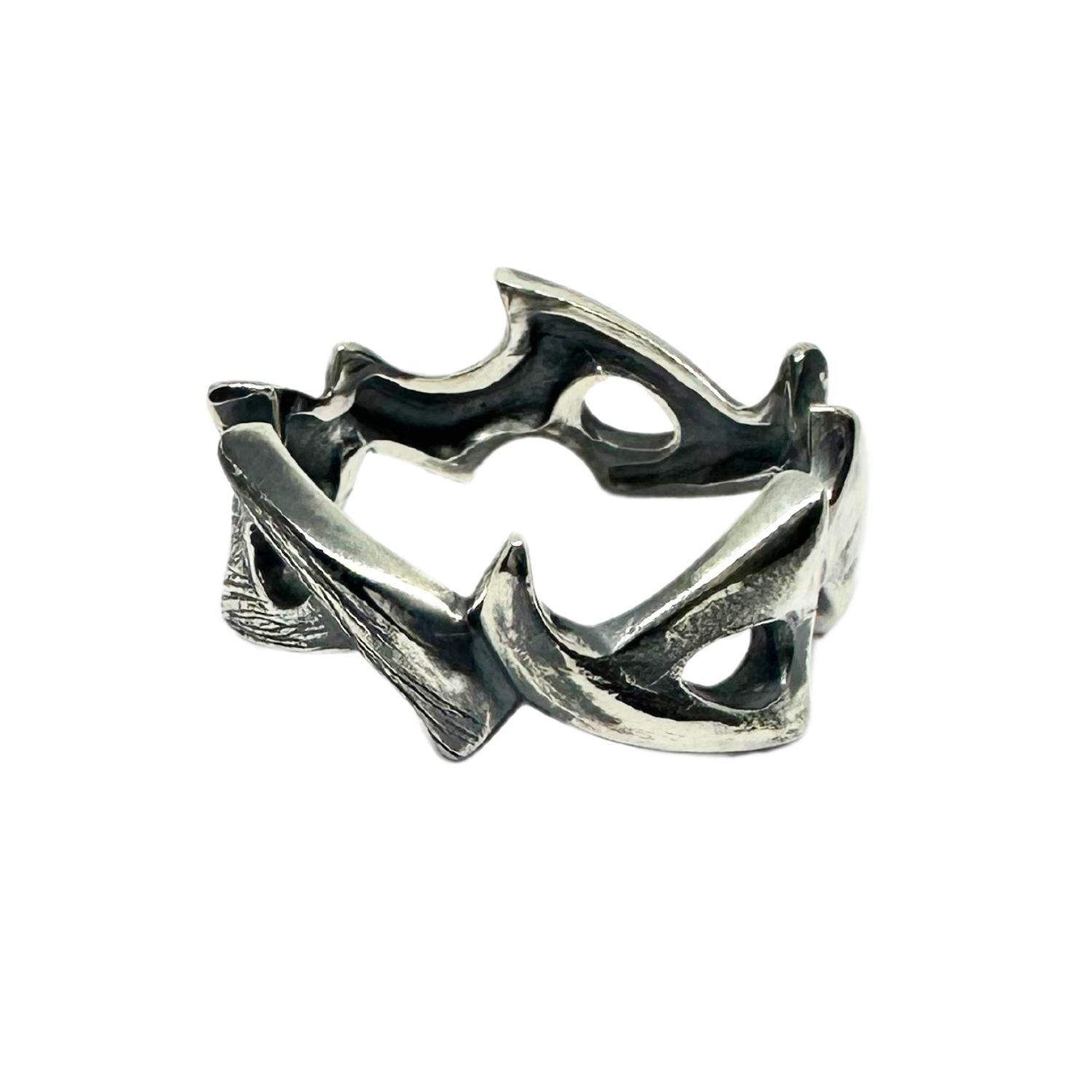 Men’s Spike Ring – Sterling Silver 925, Lost Wax Carving - Tg-Jewellery By Tamara Gervasio
