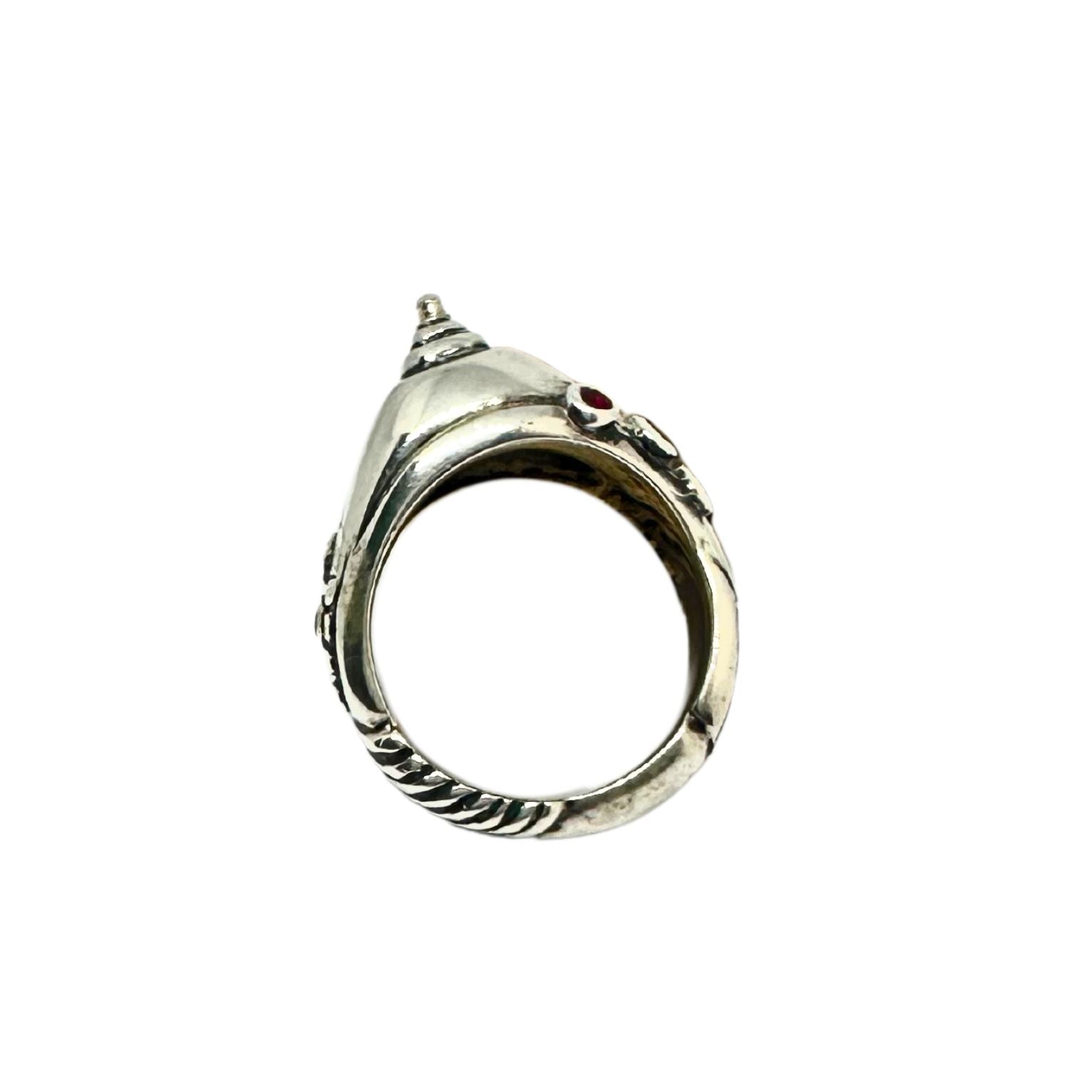 Candela Men’s Ring | Sterling Silver 925 with Synthetic Ruby or Sapphire - Tg-Jewellery By Tamara Gervasio