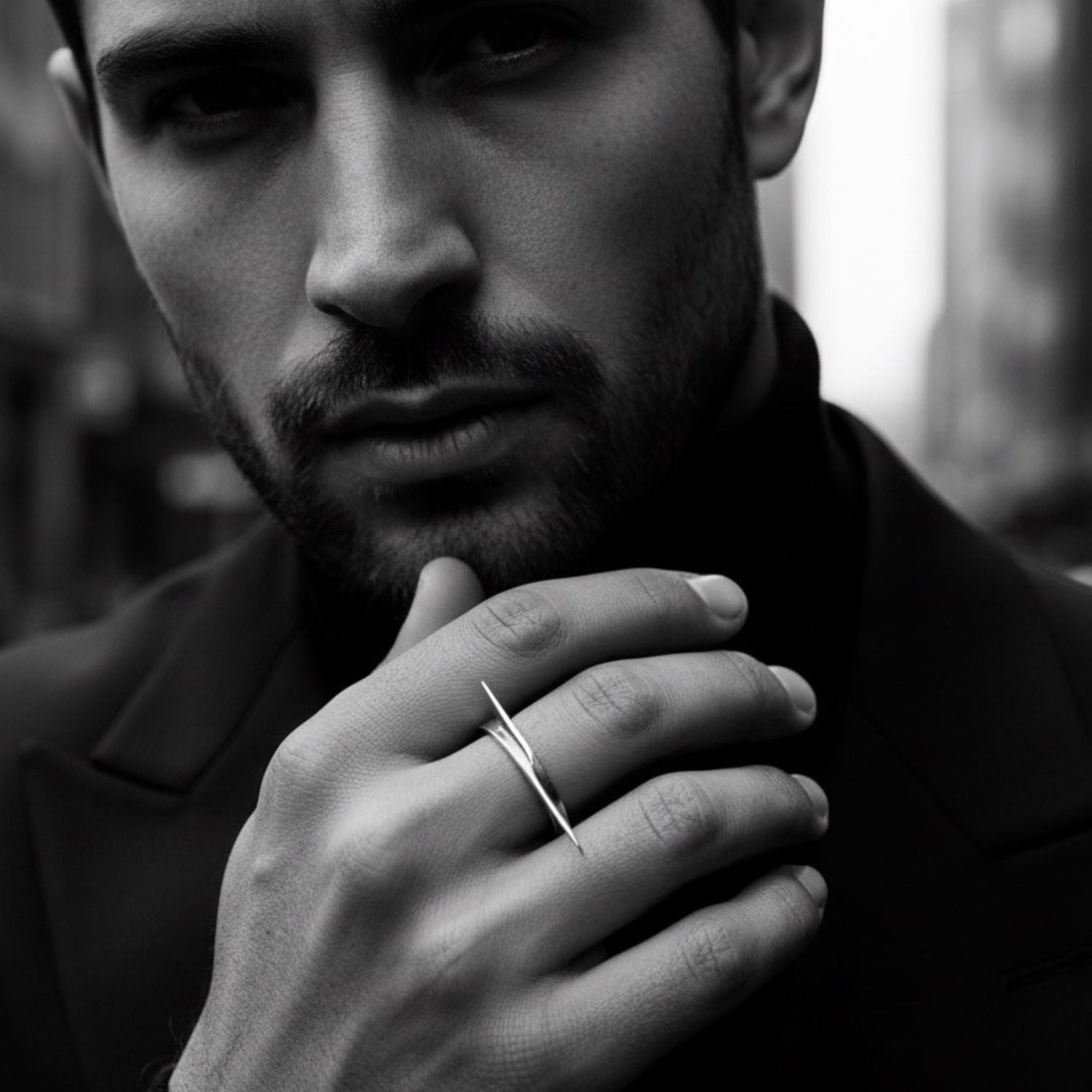 One Of A Kind Sterling Silver Two-Way Ring | Spike Band & Statement Design