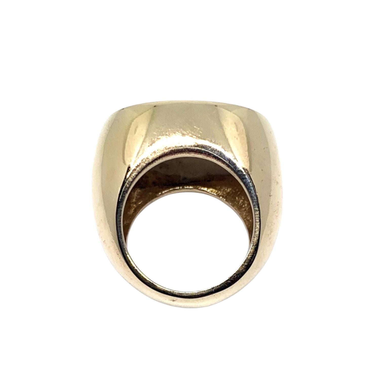 Cocktail Ring with Mother of Pearl Ceramic Enamel | Brass - Tg-Jewellery By Tamara Gervasio