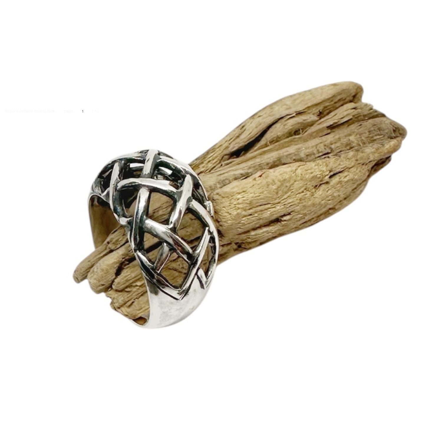 Woven Dome Ring – Sterling Silver 925 Statement Ring - Tg-Jewellery By Tamara Gervasio