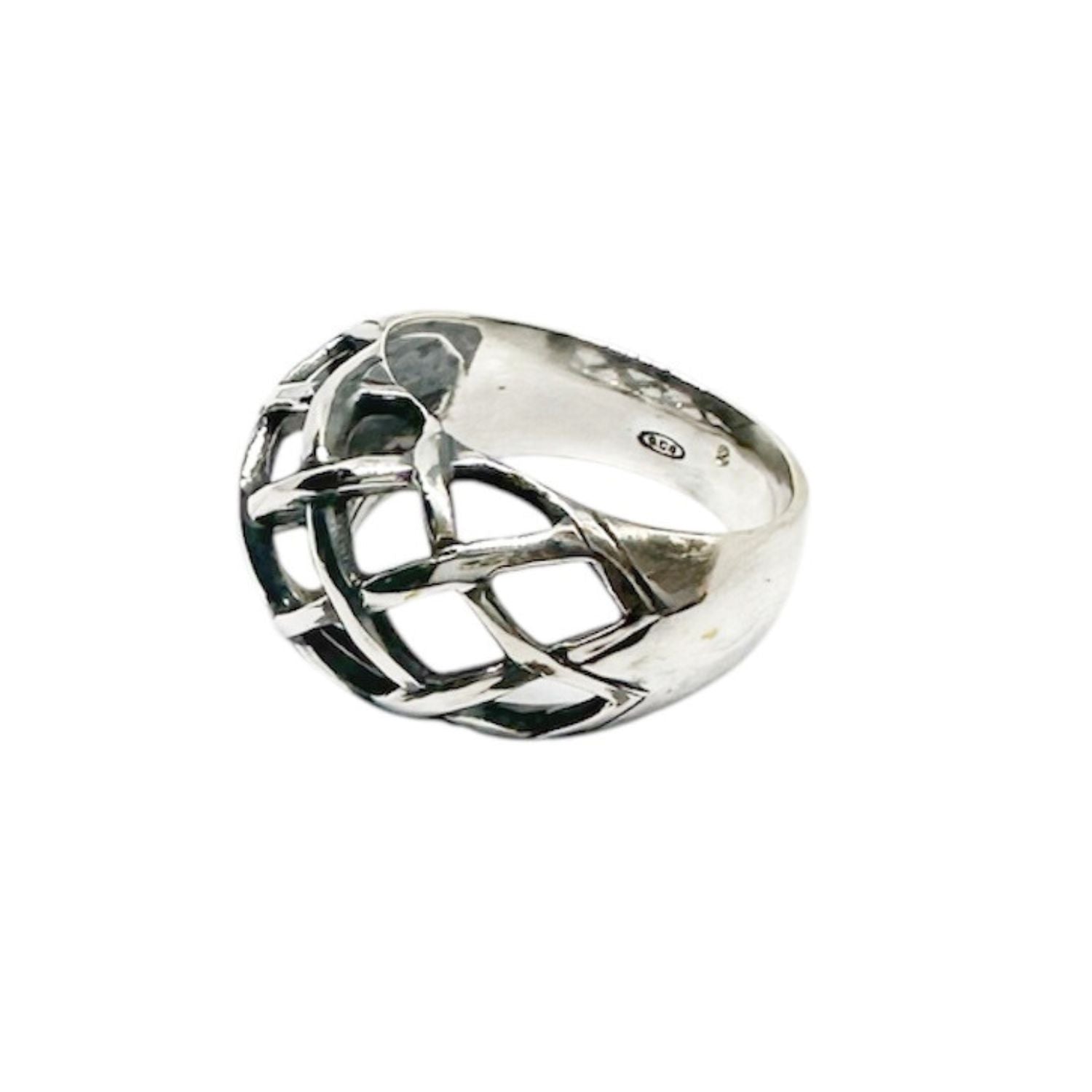 Woven Dome Ring – Sterling Silver 925 Statement Ring - Tg-Jewellery By Tamara Gervasio