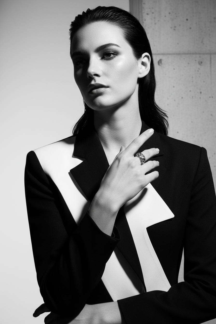 Woven Dome Ring – Sterling Silver 925 Statement Ring