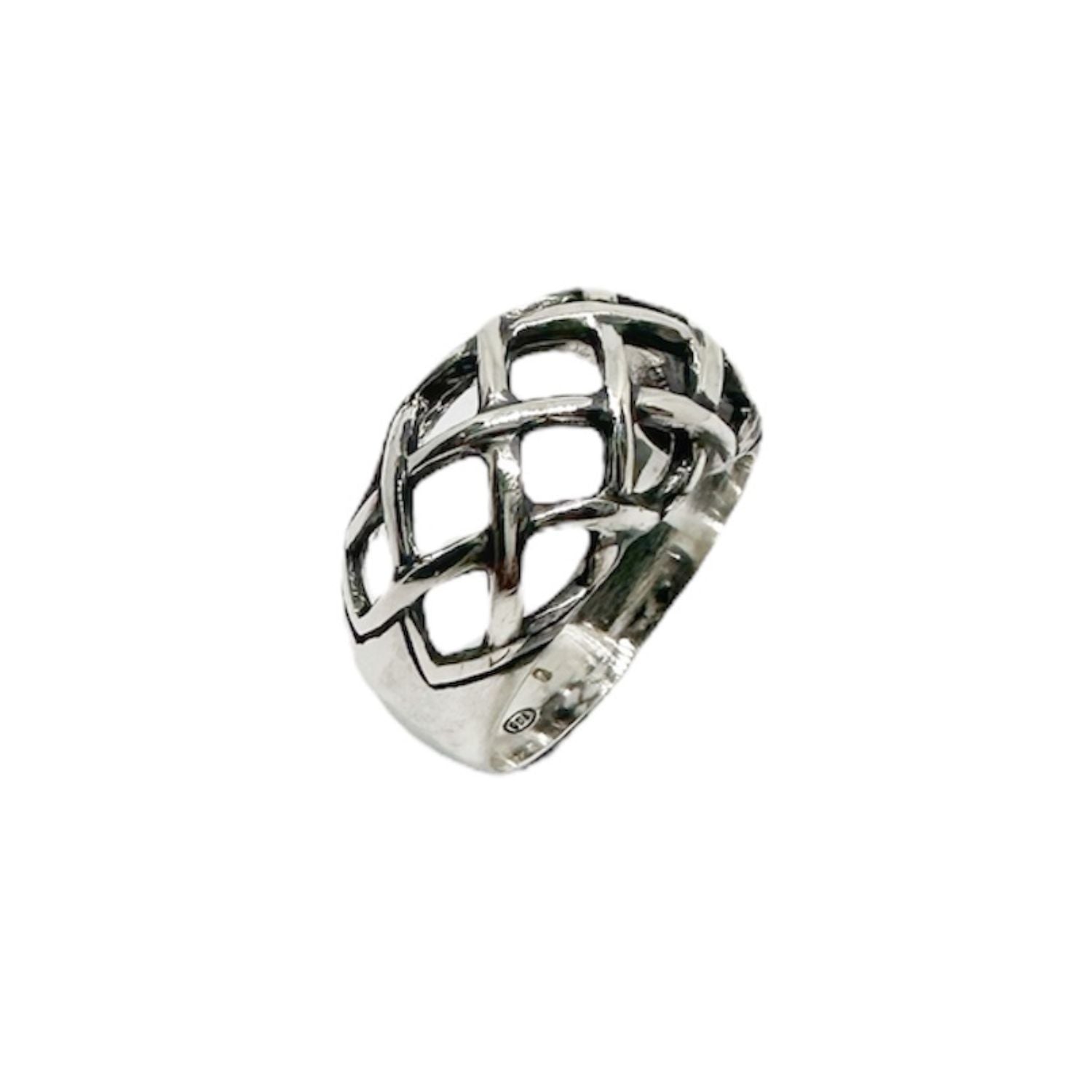 Woven Dome Ring – Sterling Silver 925 Statement Ring - Tg-Jewellery By Tamara Gervasio
