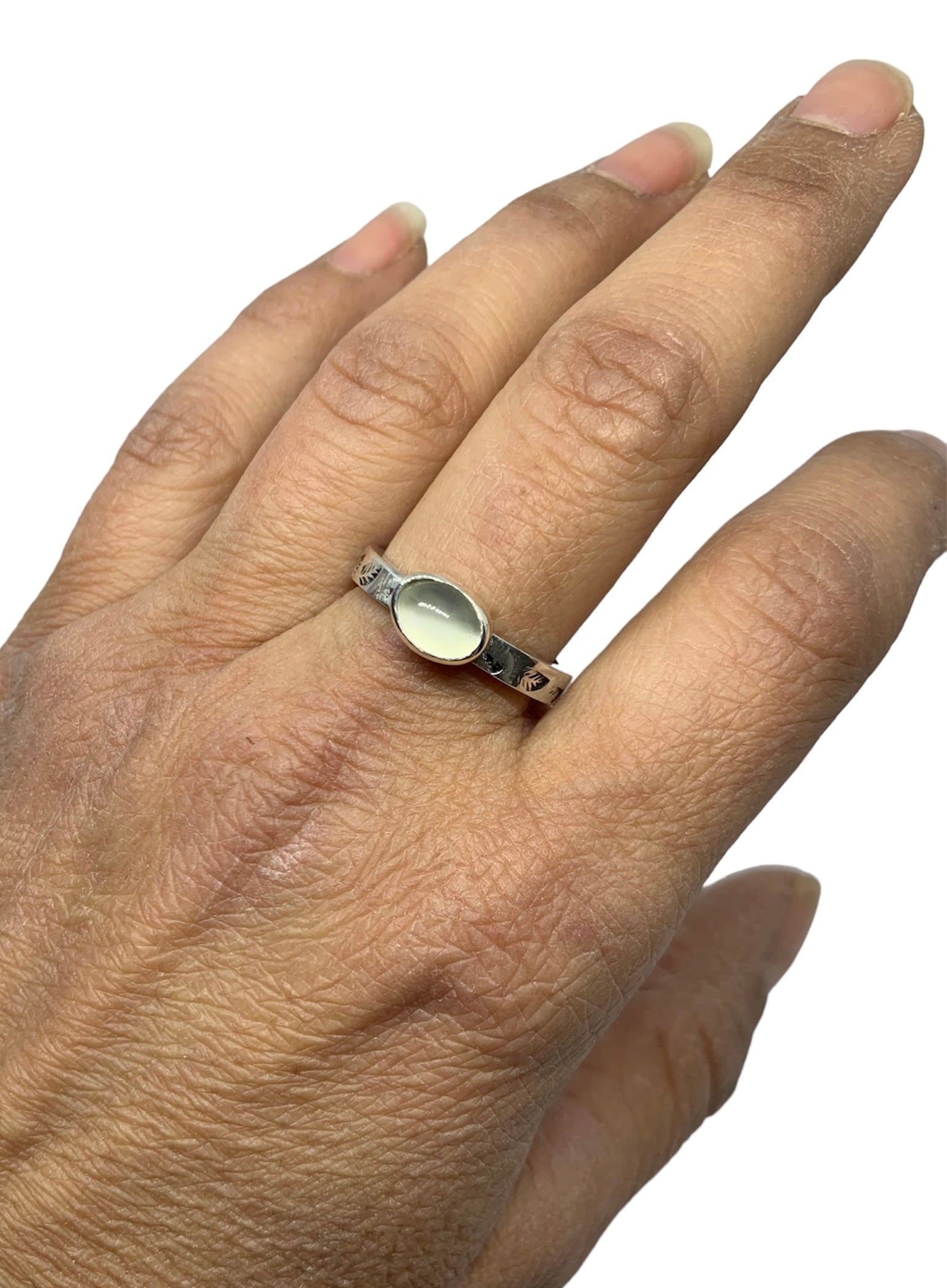 Cat’s Eye Moonstone Ring in Recycled Sterling Silver - Tg-Jewellery By Tamara Gervasio