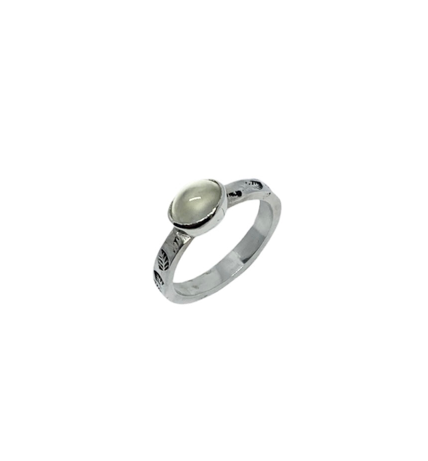 Cat’s Eye Moonstone Ring in Recycled Sterling Silver - Tg-Jewellery By Tamara Gervasio