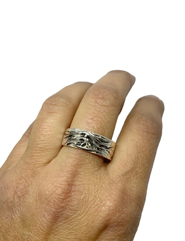 Surfer Ring | Handcrafted Sterling Silver Wave Band - Tg-Jewellery By Tamara Gervasio