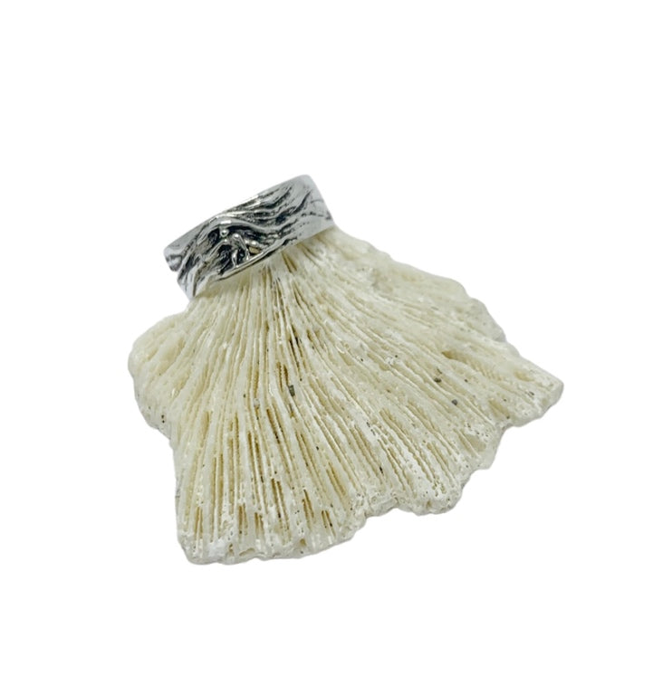 Surfer Ring | Handcrafted Sterling Silver Wave Band - Tg-Jewellery By Tamara Gervasio