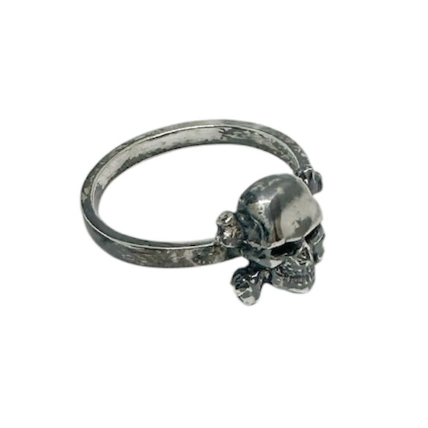 Skull Band Ring – Handcrafted Sterling Silver 925, Recycled - Tg-Jewellery By Tamara Gervasio