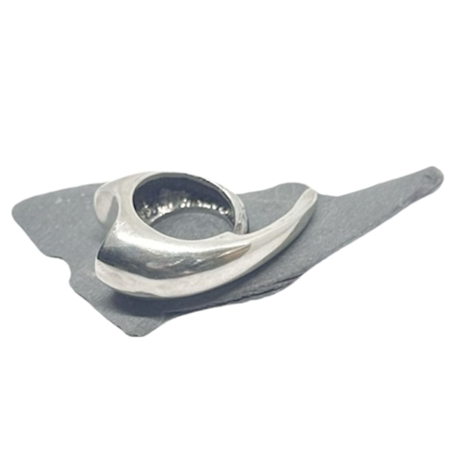 Dynamic Ring – Sterling Silver 925 Sculptural Two-Finger Ring - Tg-Jewellery By Tamara Gervasio