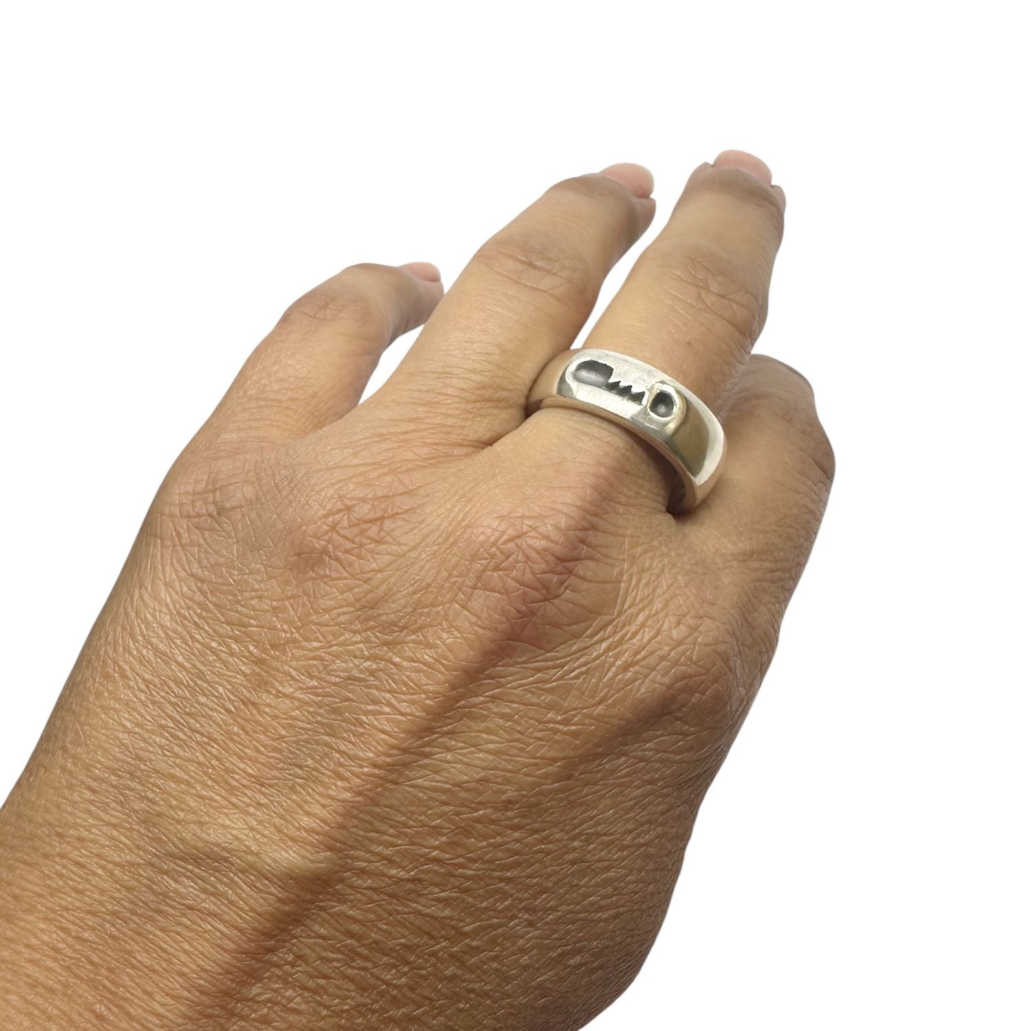 Key to Silence Ring – Sterling Silver 925 Handcrafted Statement Ring - Tg-Jewellery By Tamara Gervasio