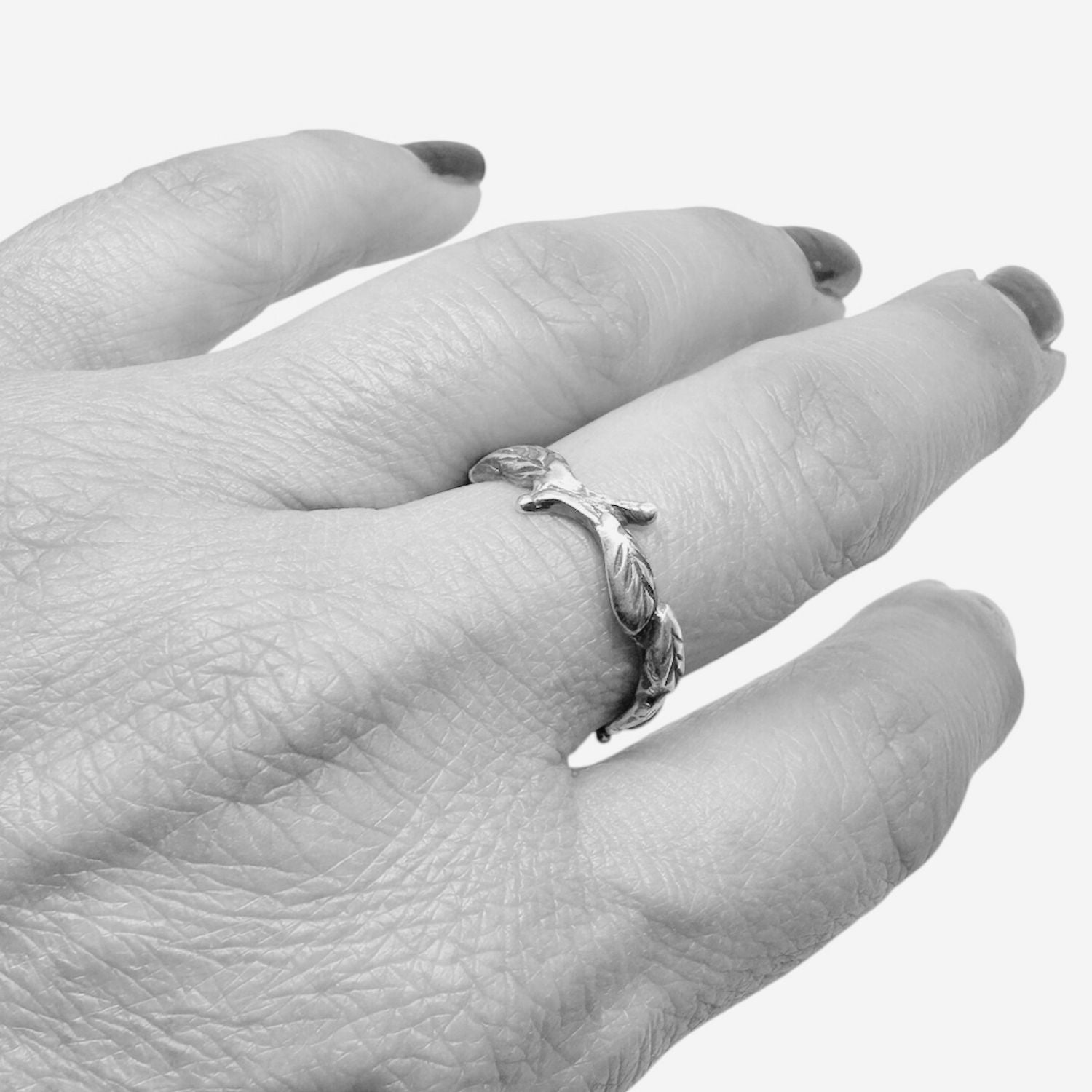 Laurel Roman Wreath Ring in Sterling Silver – One of a Kind