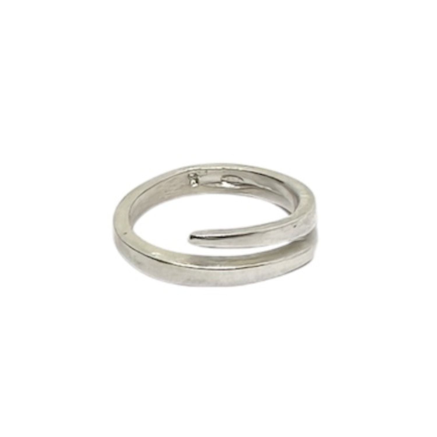 Handmade Sterling Silver Open Band Ring – Minimalist Lost Wax Design - Tg-Jewellery By Tamara Gervasio