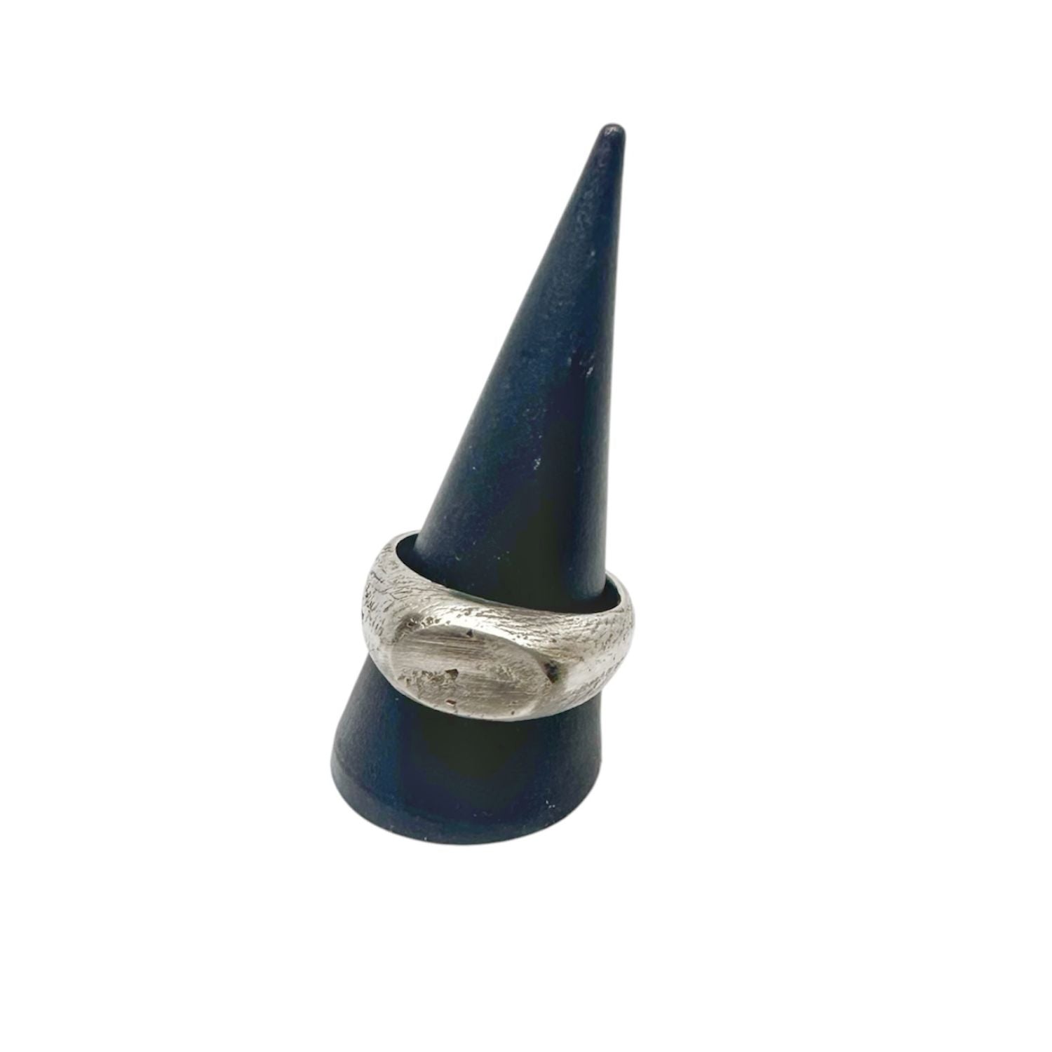 Recast Erosion Signet Ring – Recycled Sterling Silver 925 Sand Cast