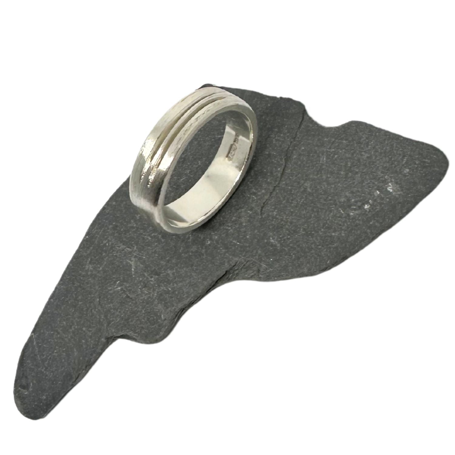 Men’s Sterling Silver Open Line Band Ring – 6.52mm - Tg-Jewellery By Tamara Gervasio