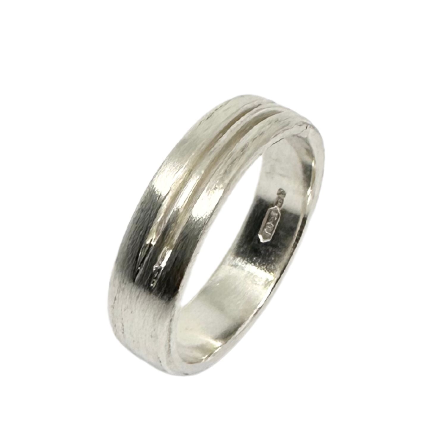 Men’s Sterling Silver Open Line Band Ring – 6.52mm - Tg-Jewellery By Tamara Gervasio