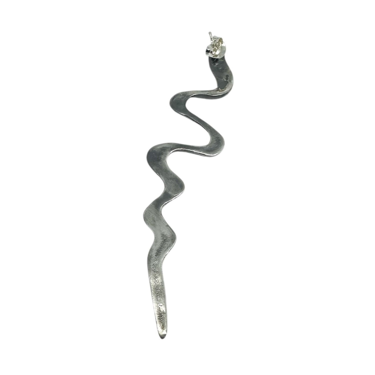 Snake Statement Solo Stud Earring – Sterling Silver