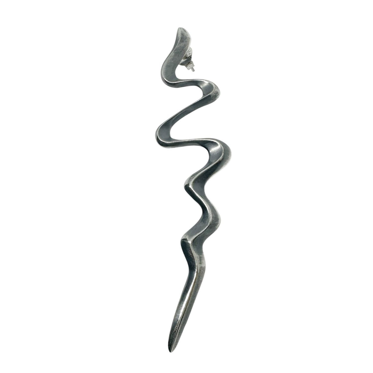 Snake Statement Solo Stud Earring – Sterling Silver