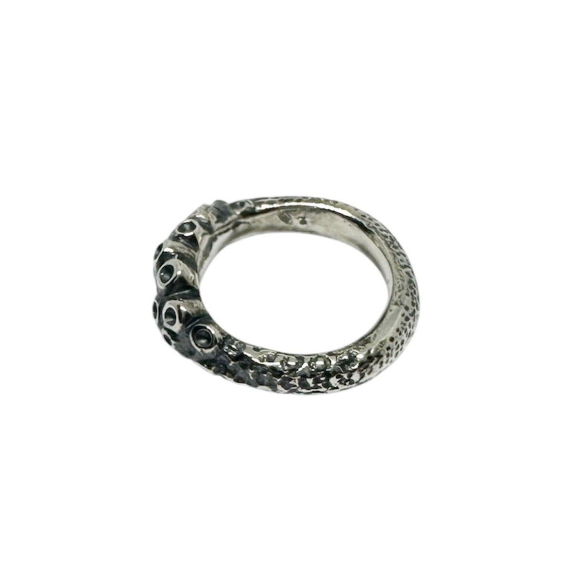 Octopus Tentacle Ring – Sand Cast Recycled Sterling Silver