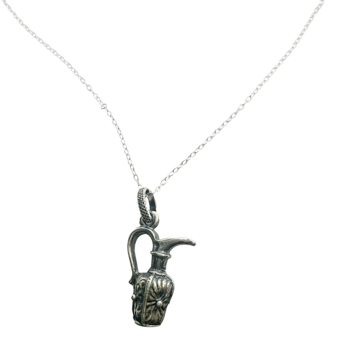 Ancient Ewer Pendant Necklace – Sterling Silver