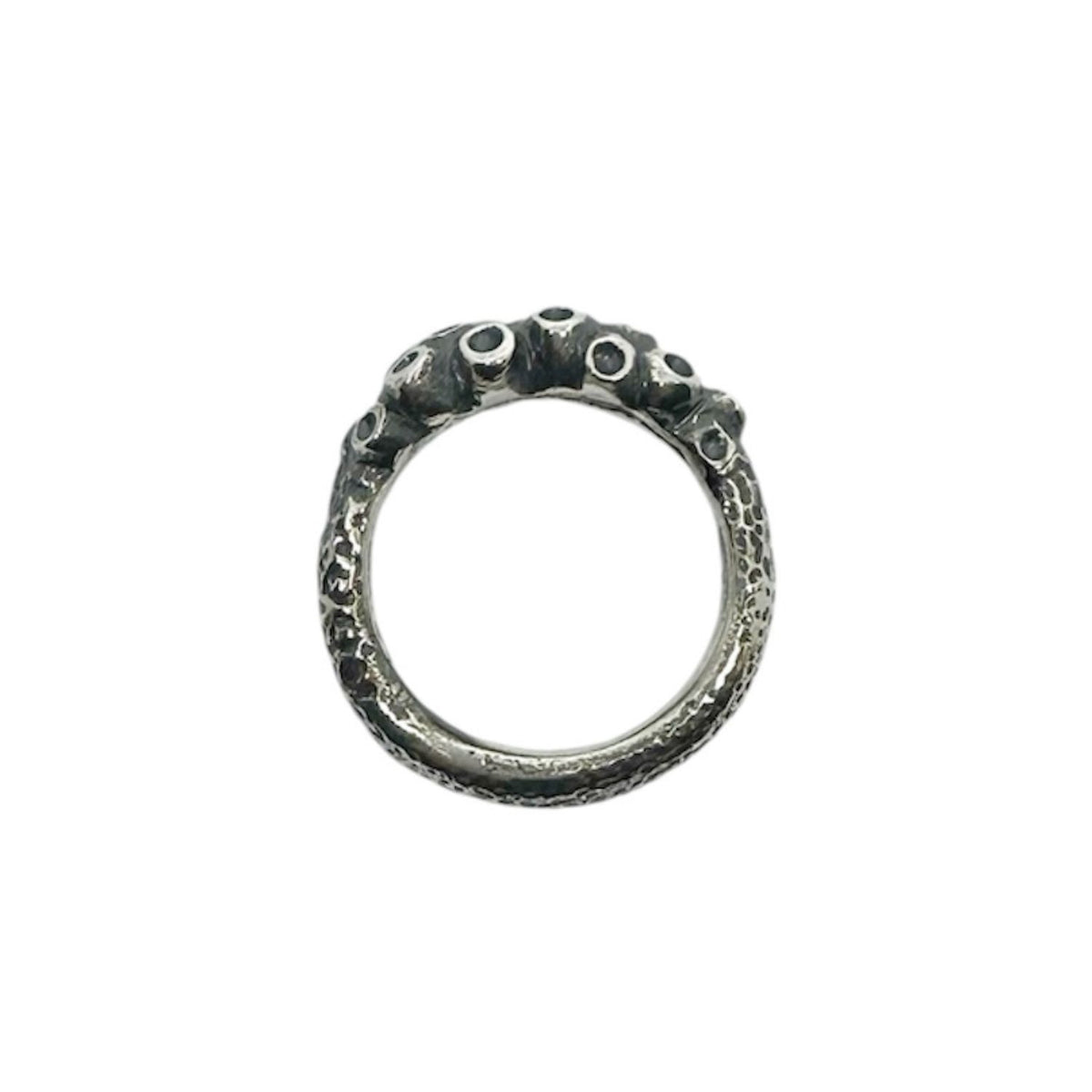 Octopus Tentacle Ring – Sand Cast Recycled Sterling Silver