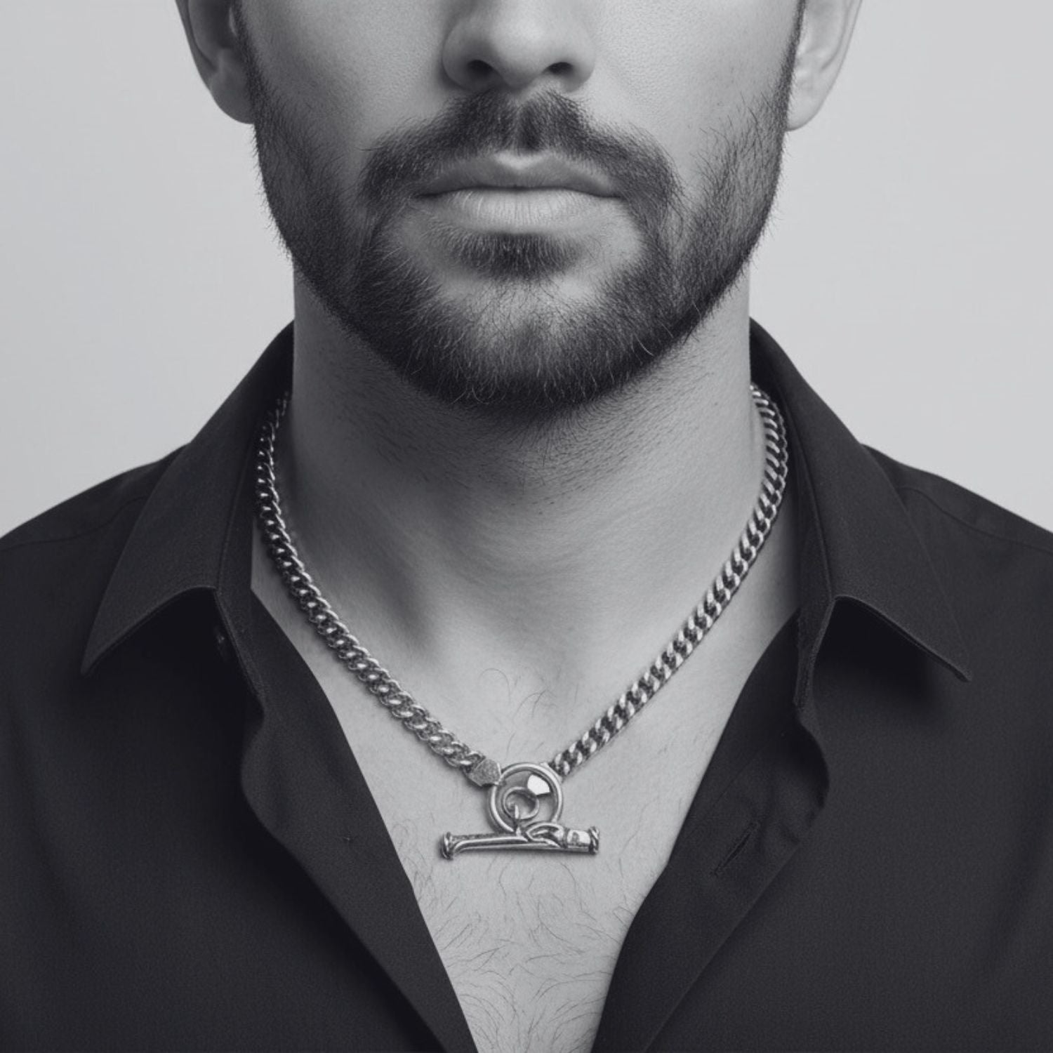 Model wearing sterling silver Celtic bird curb chain necklace 17in – TG-Jewellery
