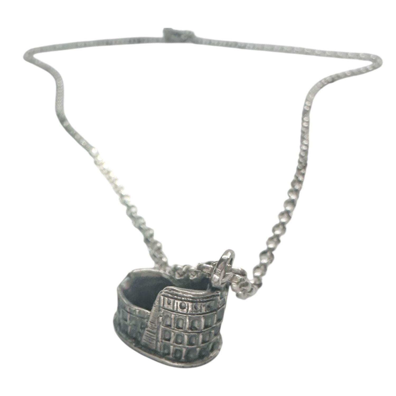 Colosseo Pendant Necklace in Sterling Silver 925 — Pendant on Chain — Handmade by Tamara Gervasio