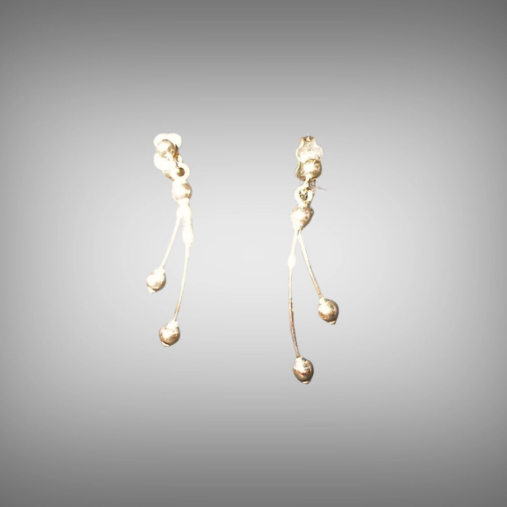 A pair of 18ct yellow recycle gold dangle stud earrings, Tg-Jewellery by Tamara Gervasio