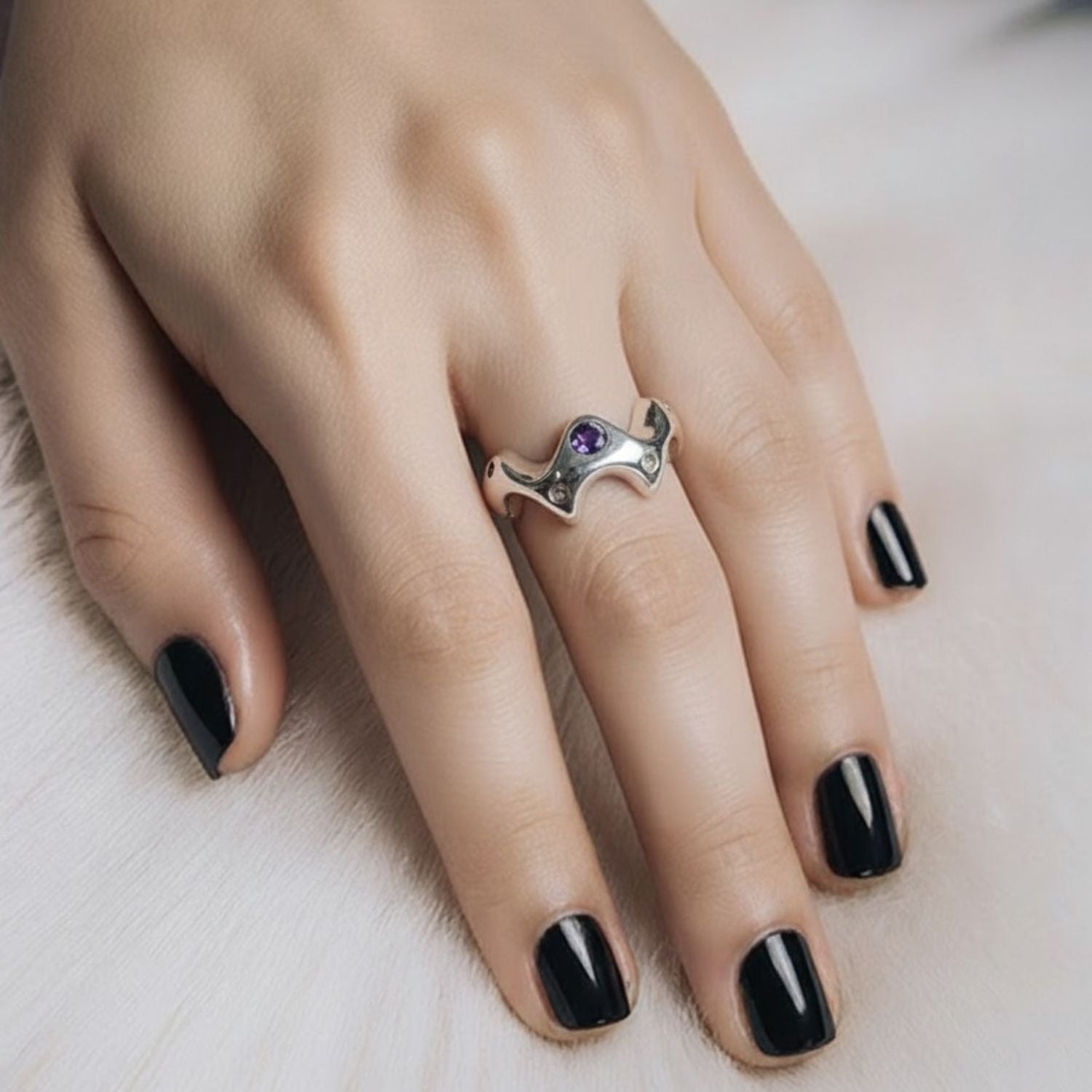 Handmade Ring – Sterling Silver & Iolite - Tg-Jewellery By Tamara Gervasio