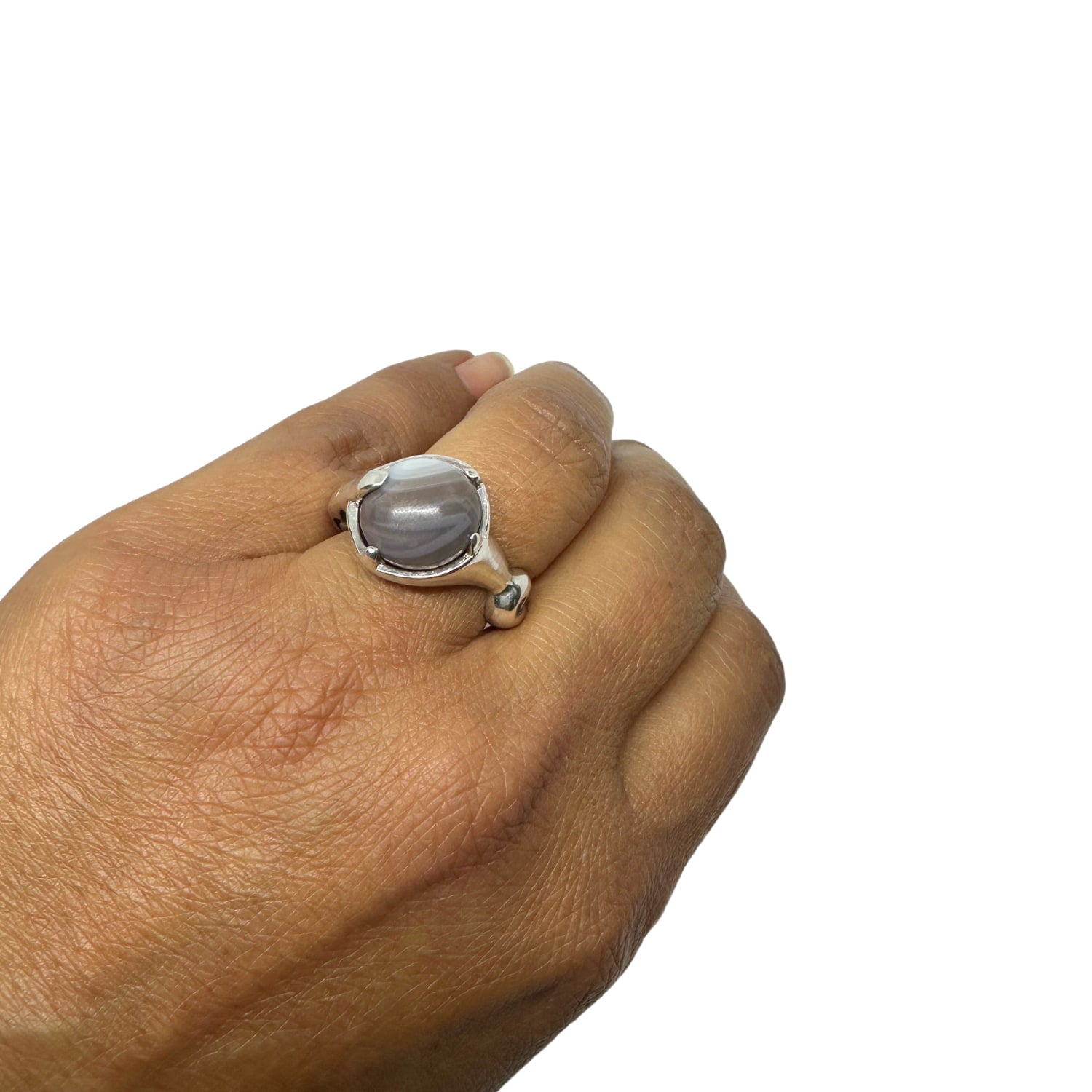 agate sculpture ring uk hallmark tg-jewellery by Tamara Gervasio 