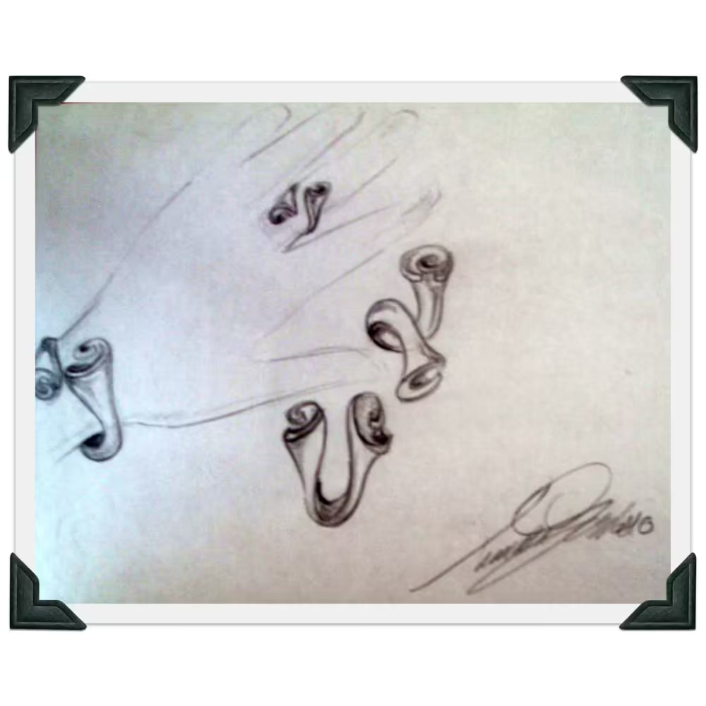 Sketch for matching ring and bangle Tg-Jewellery collection