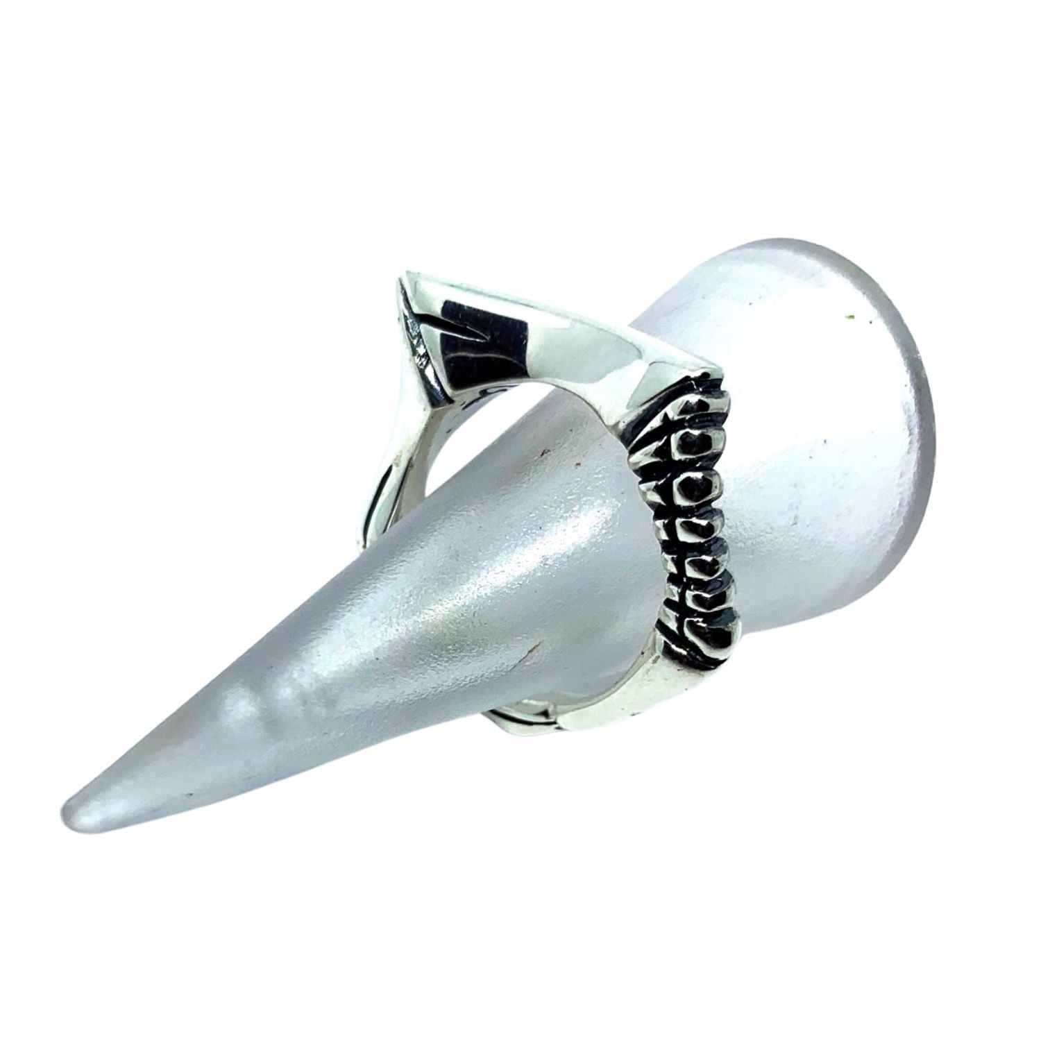 "The Abyss" Men's Ring Side View | Handcrafted Sterling Silver - Tg-Jewellery By Tamara Gerva
