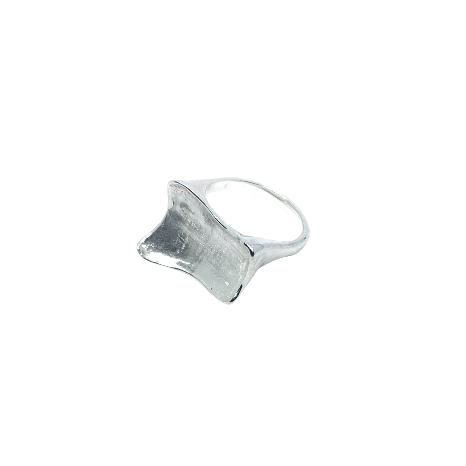 Wave Ring – Front View | Handcrafted Sterling Silver 925 - Tg-Jewellery By Tamara Gervasio