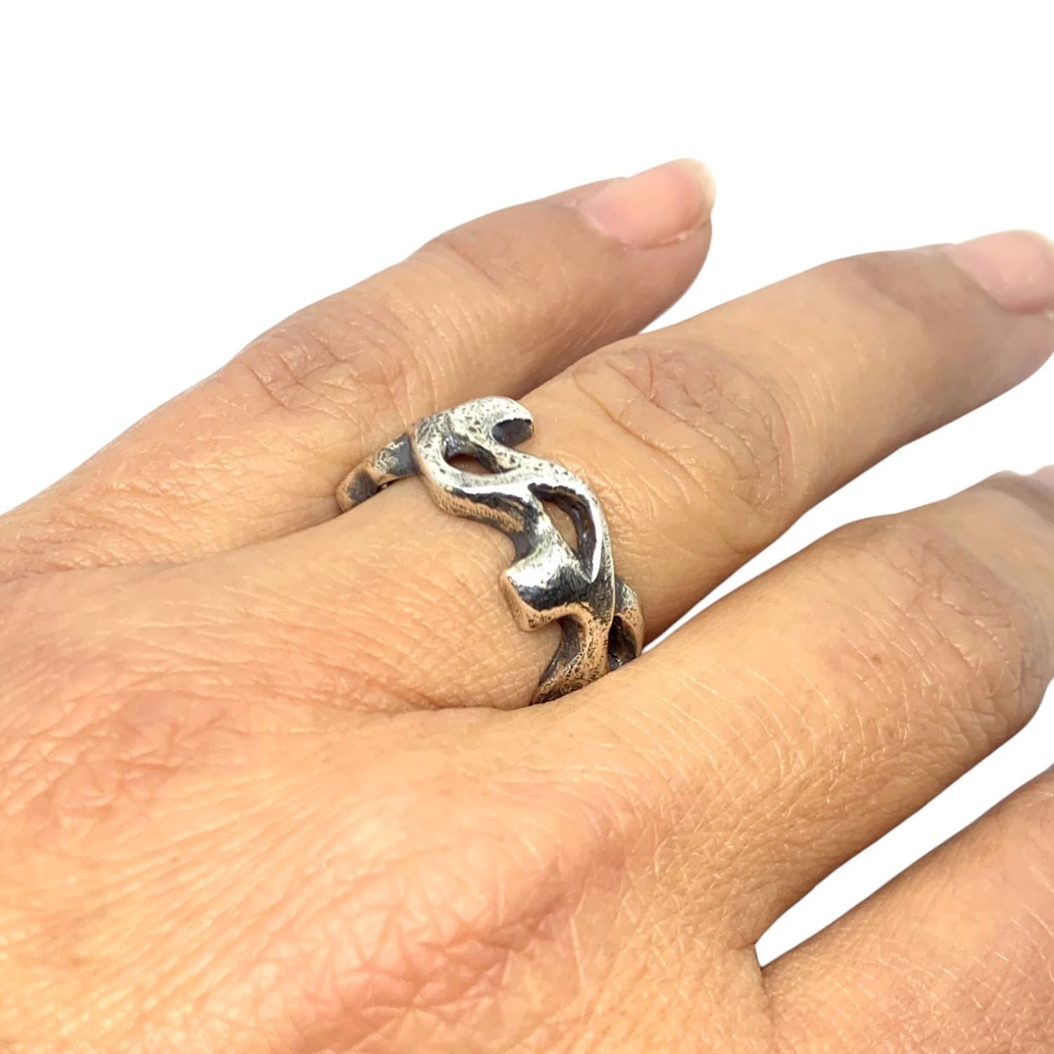 Organic Ring for Women | Sterling Silver 925, Sculptural Design