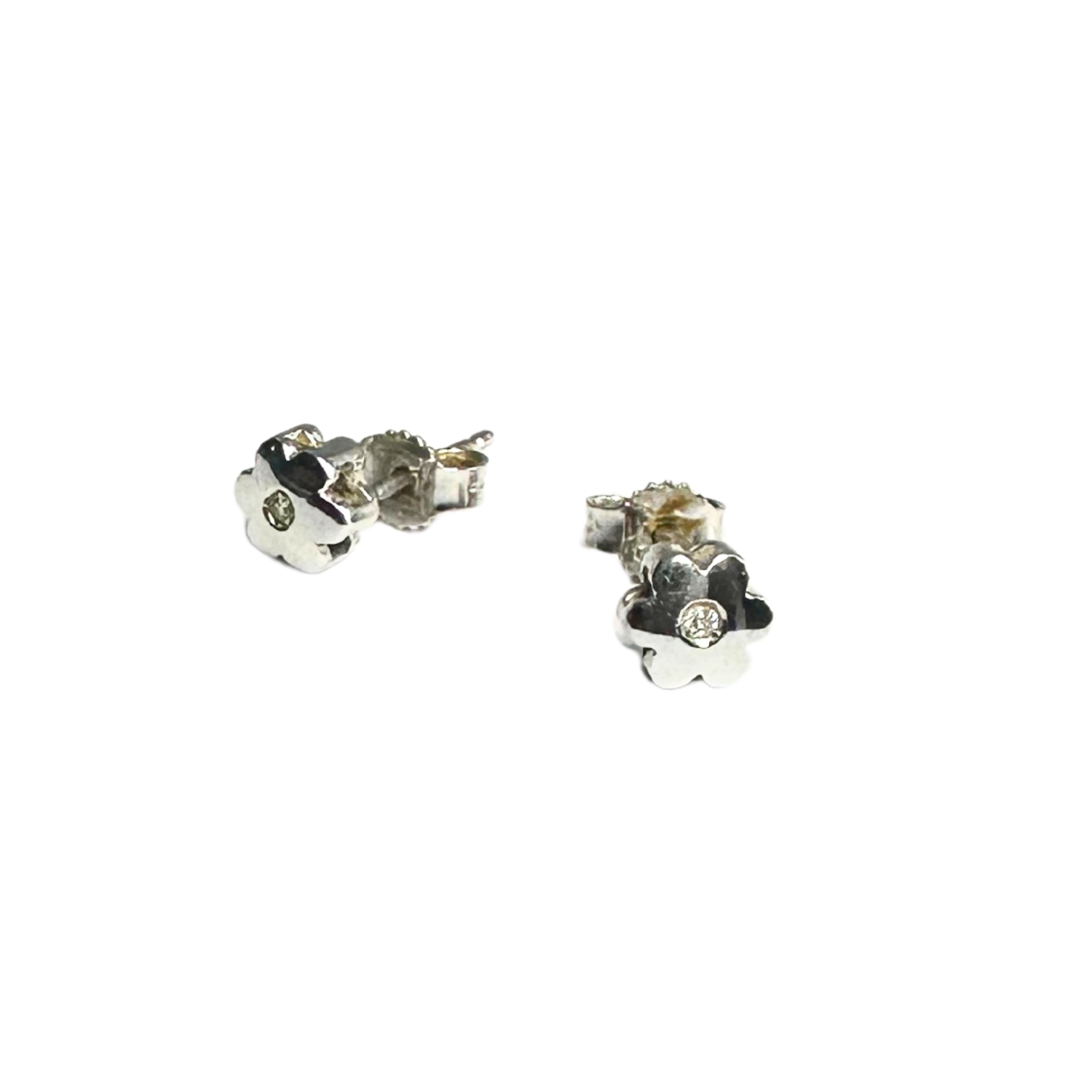 Flower 18K Gold Diamonds Stud