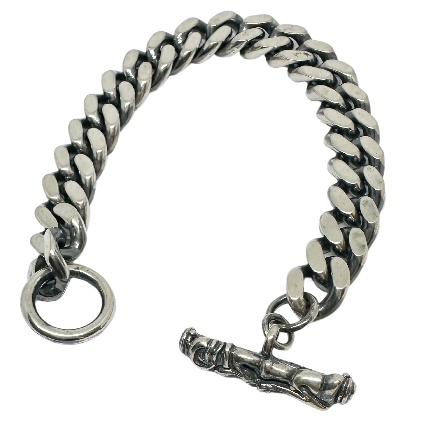 Celtic dog T-bar clasp close-up, lost wax cast sterling silver, UK hallmarked, handmade in Cornwall- Tg-Jewellery By Tamara Gervasio